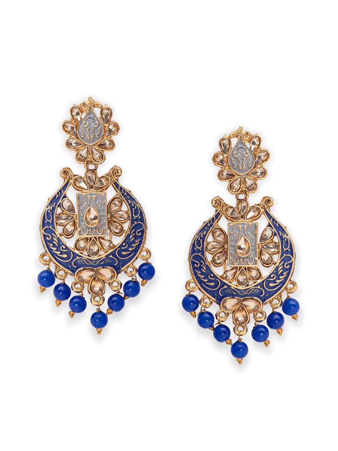 

Rangriti Blue Contemporary Chandbalis