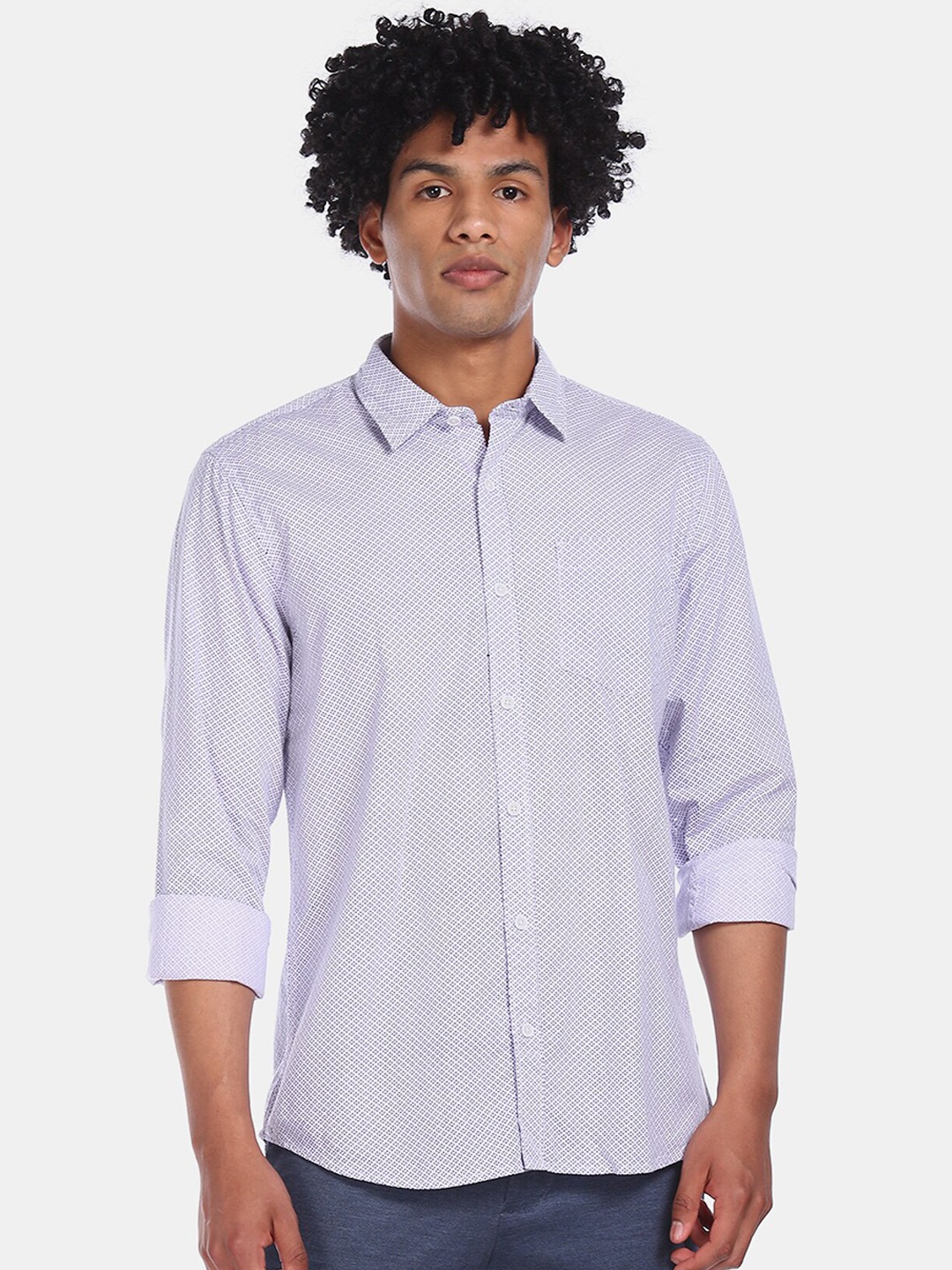 

Ruggers Men White Regular Fit Printed Casual Shirt