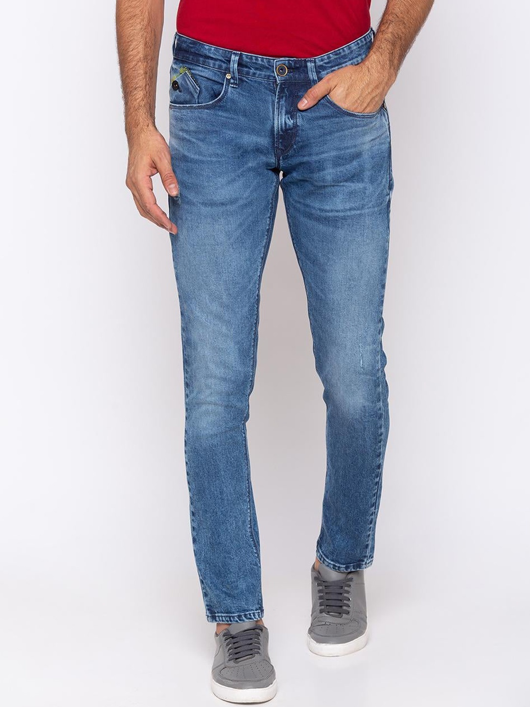 

SPYKAR Men Blue Slim Fit Low-Rise Clean Look Jeans