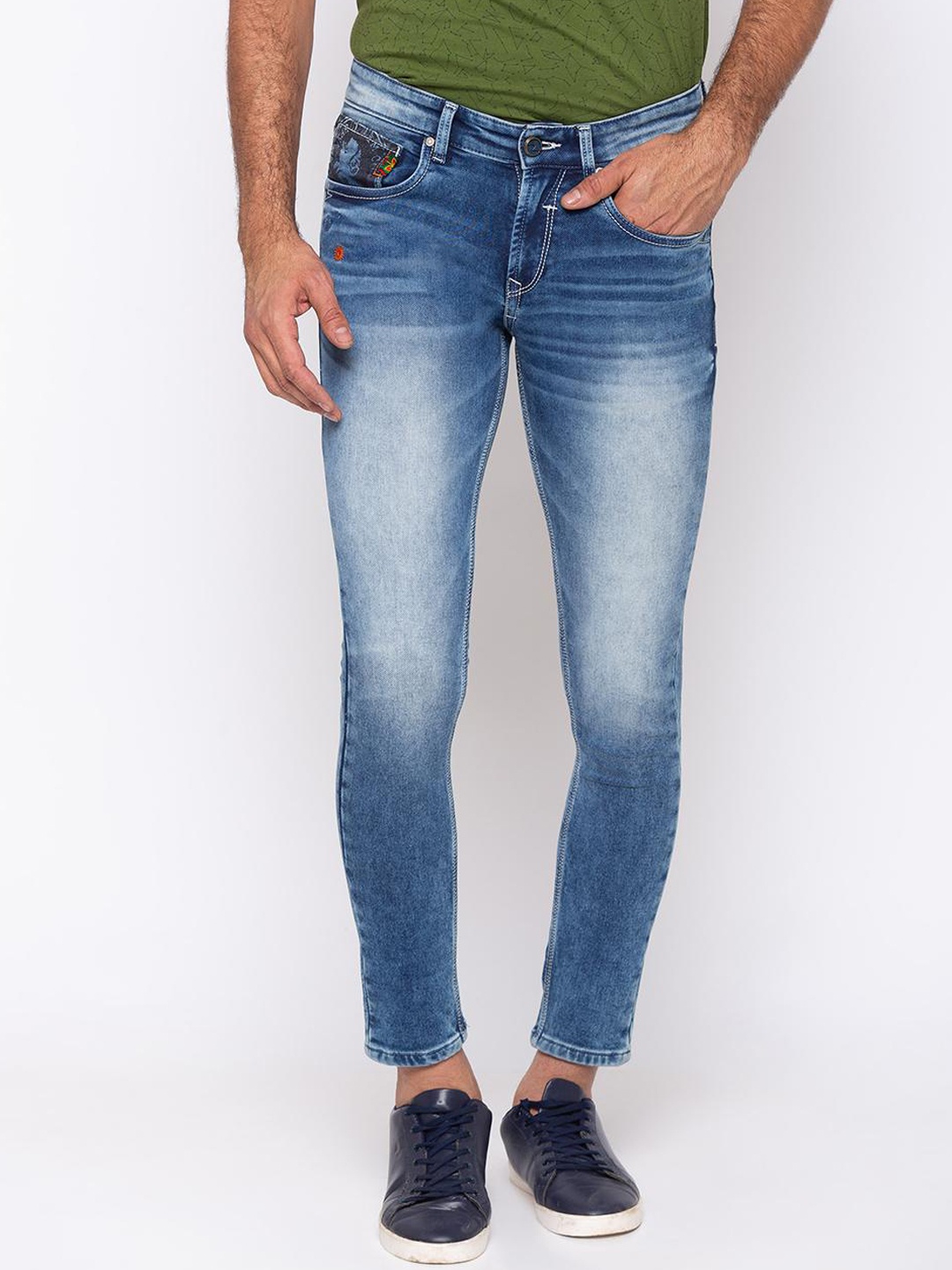 

SPYKAR Men Blue Slim Fit Low-Rise Clean Look Jeans