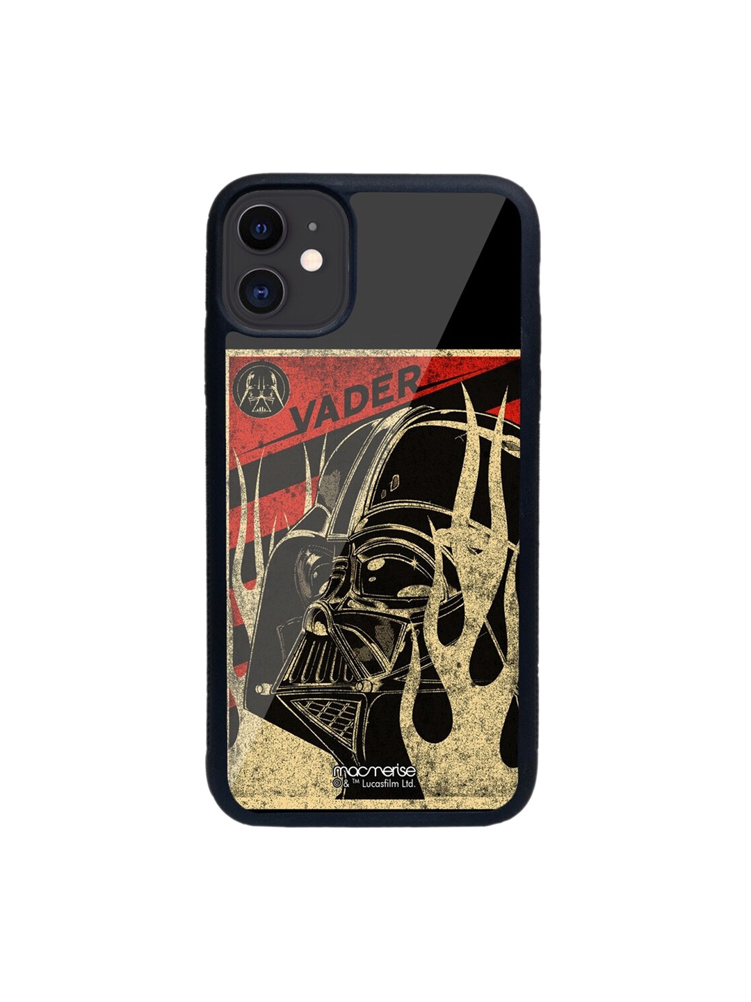 

macmerise Red & Black Vader Stamp Printed iPhone 11 Back Case