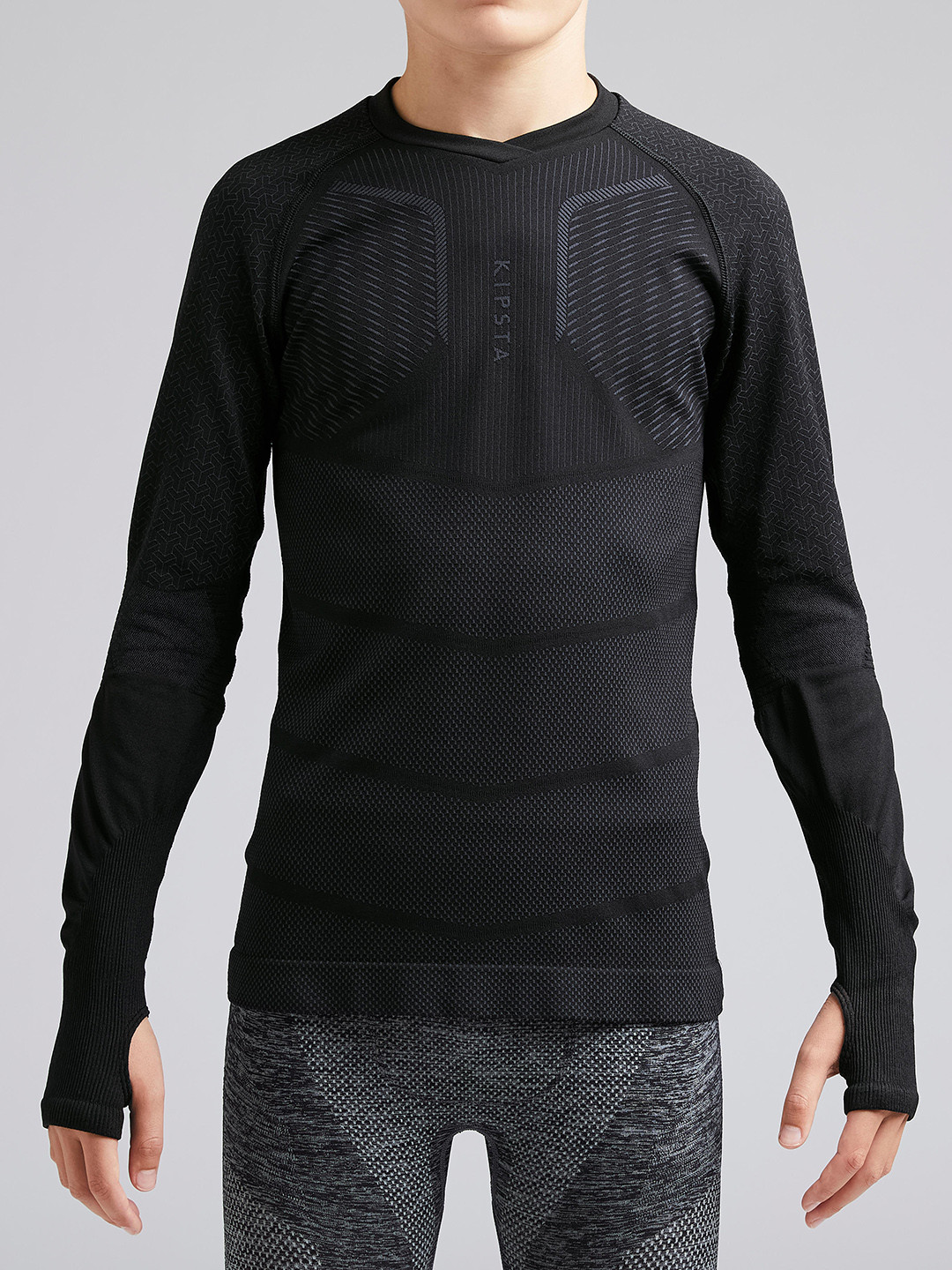 

Kipsta By Decathlon Black Round Neck Football Top