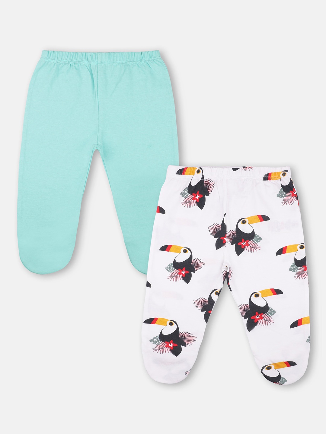 

Babysafe Infant Girl Pack Of 2 Ankle Length Leggings, Blue
