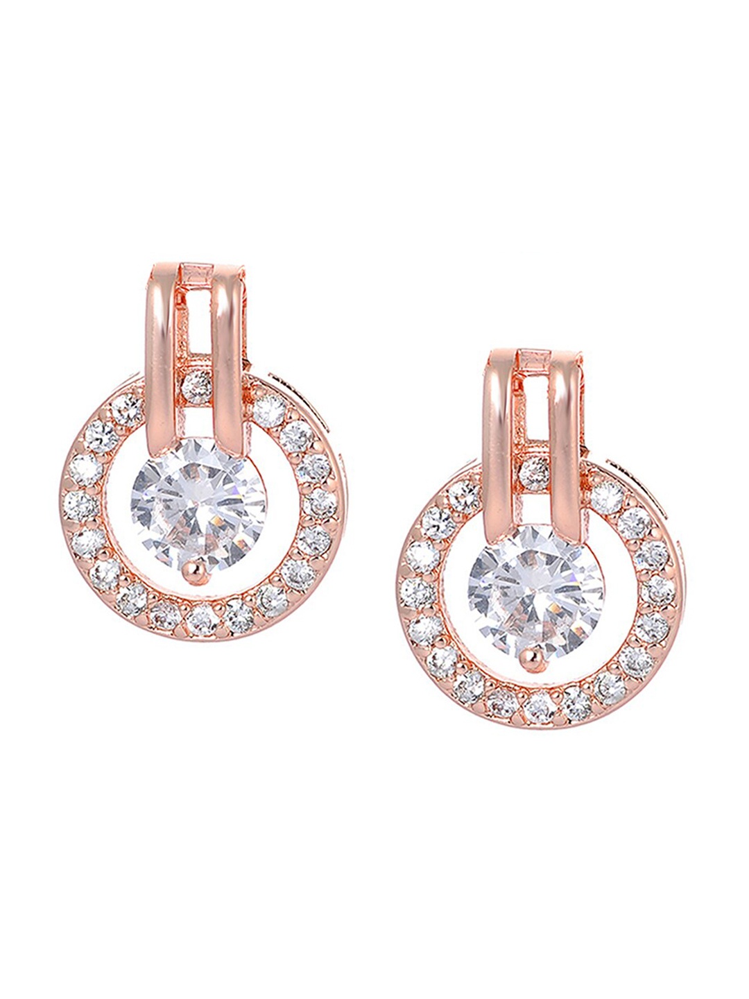 

AQUASTREET 18k Rose-Gold Plated White Contemporary Studs