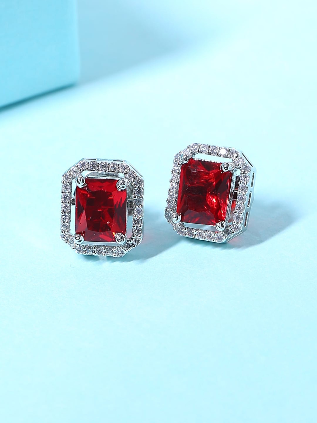 

Shoshaa Red Contemporary Studs