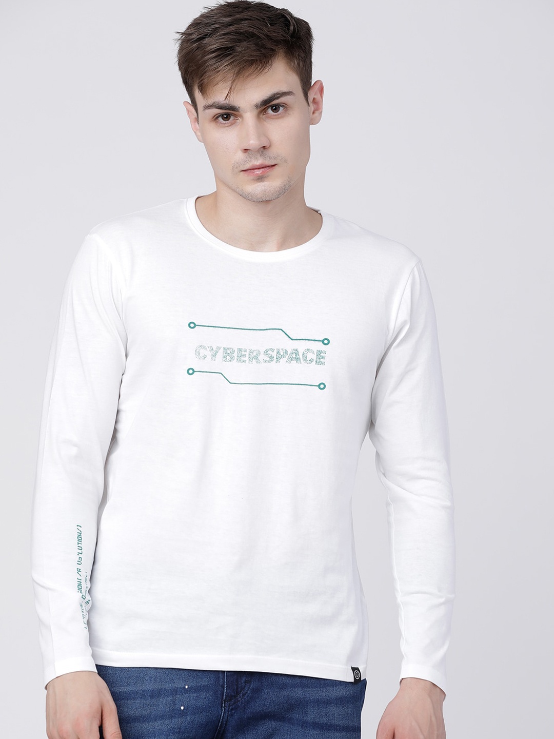 

LOCOMOTIVE Men White Printed Round Neck T-shirt