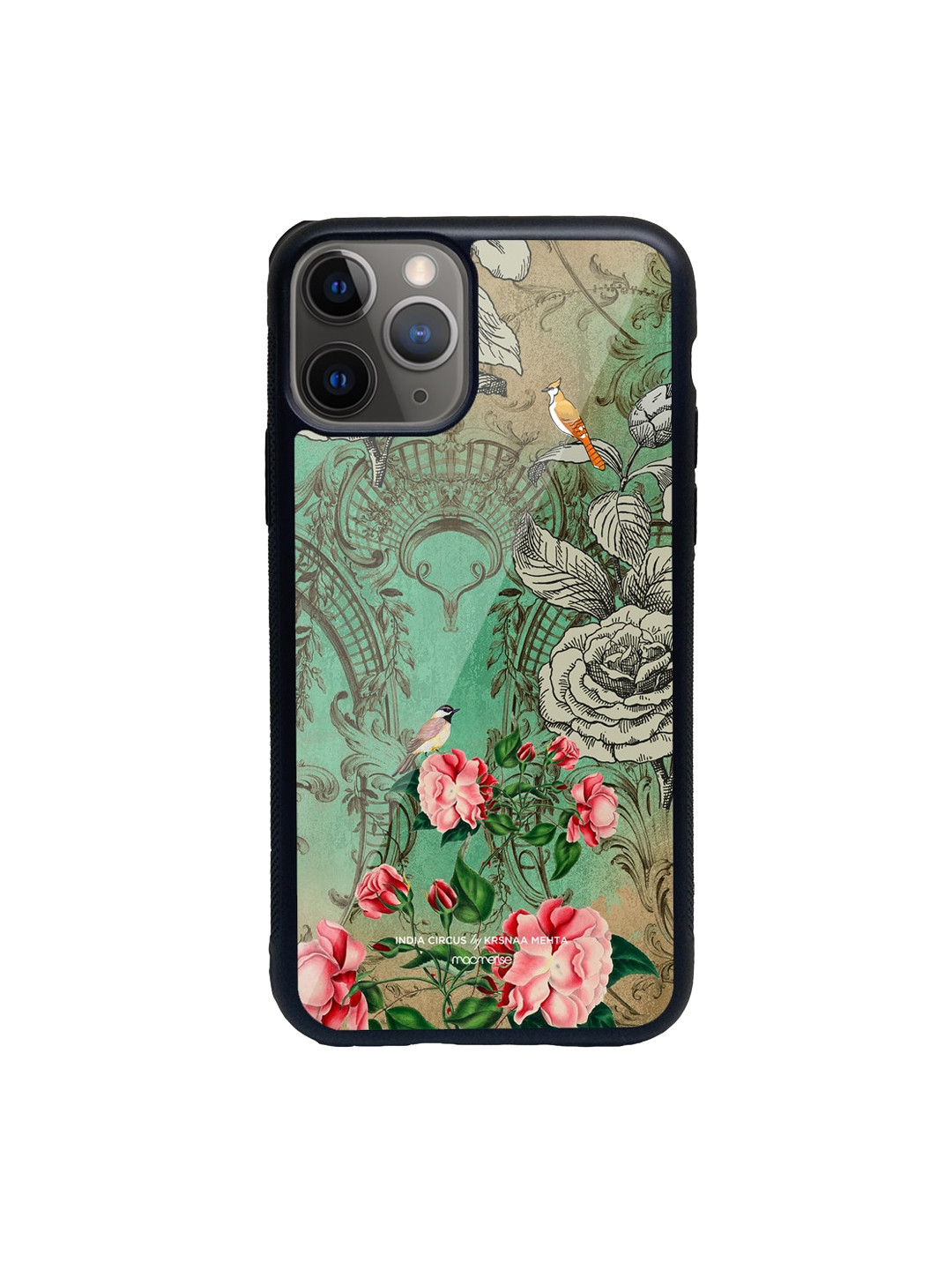 

macmerise Green & Pink Bird Gaze iPhone 11 Pro Back Case