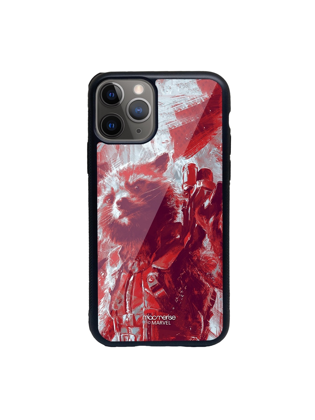

macmerise Red & Grey Charcoal Art Rocket Glass iPhone 11 Pro Phone Case