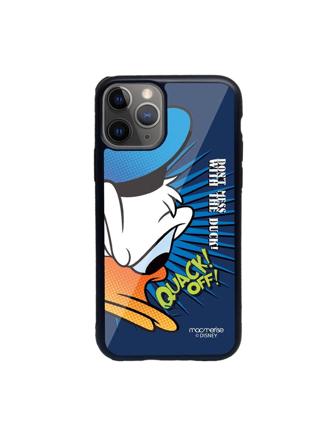 

macmerise Blue & Orange Quack Off Printed iPhone 11 Pro Phone Case