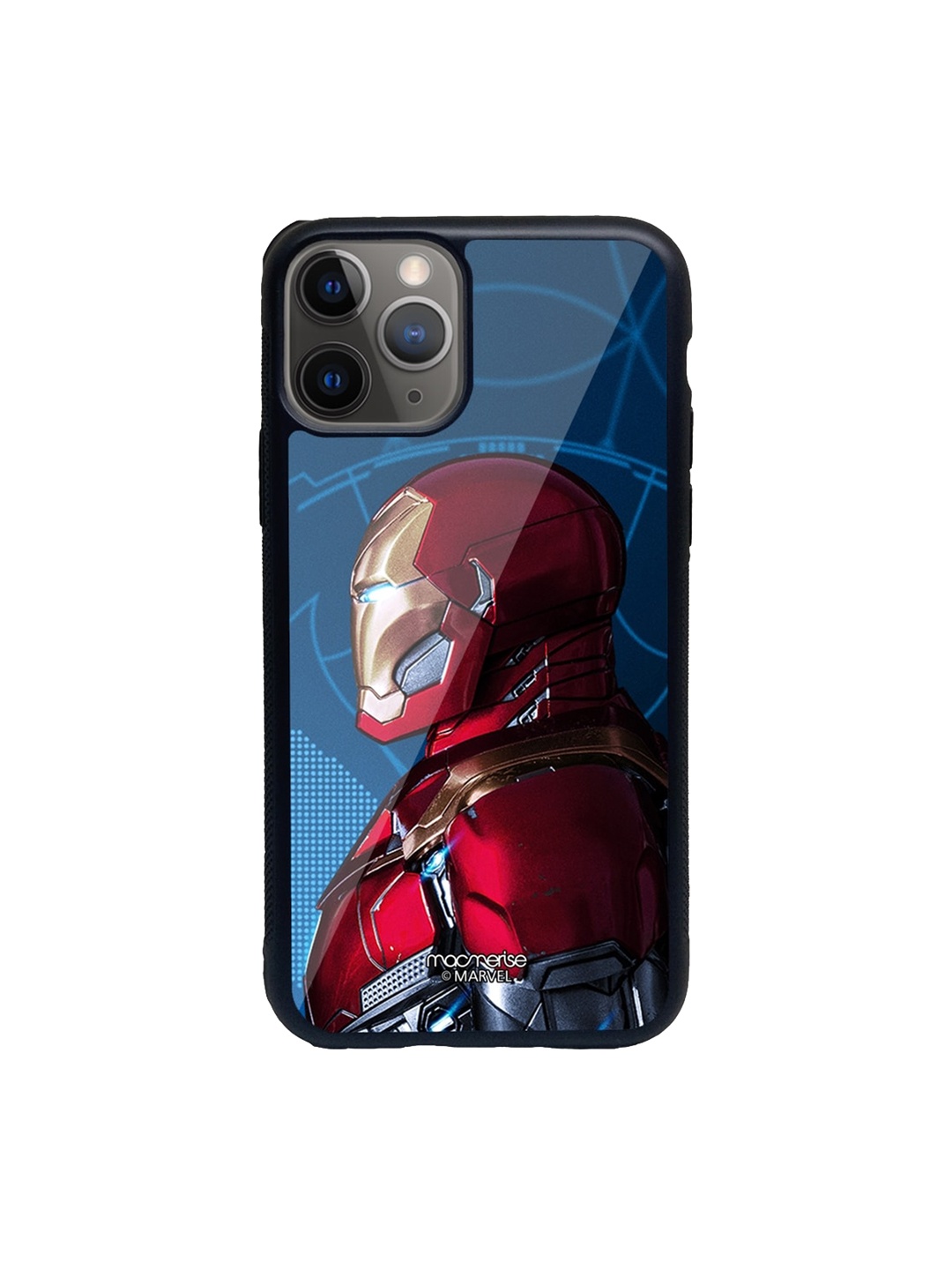 

macmerise Blue & Red Iron Man Side Armor Pattern iPhone 11 Pro Back Case