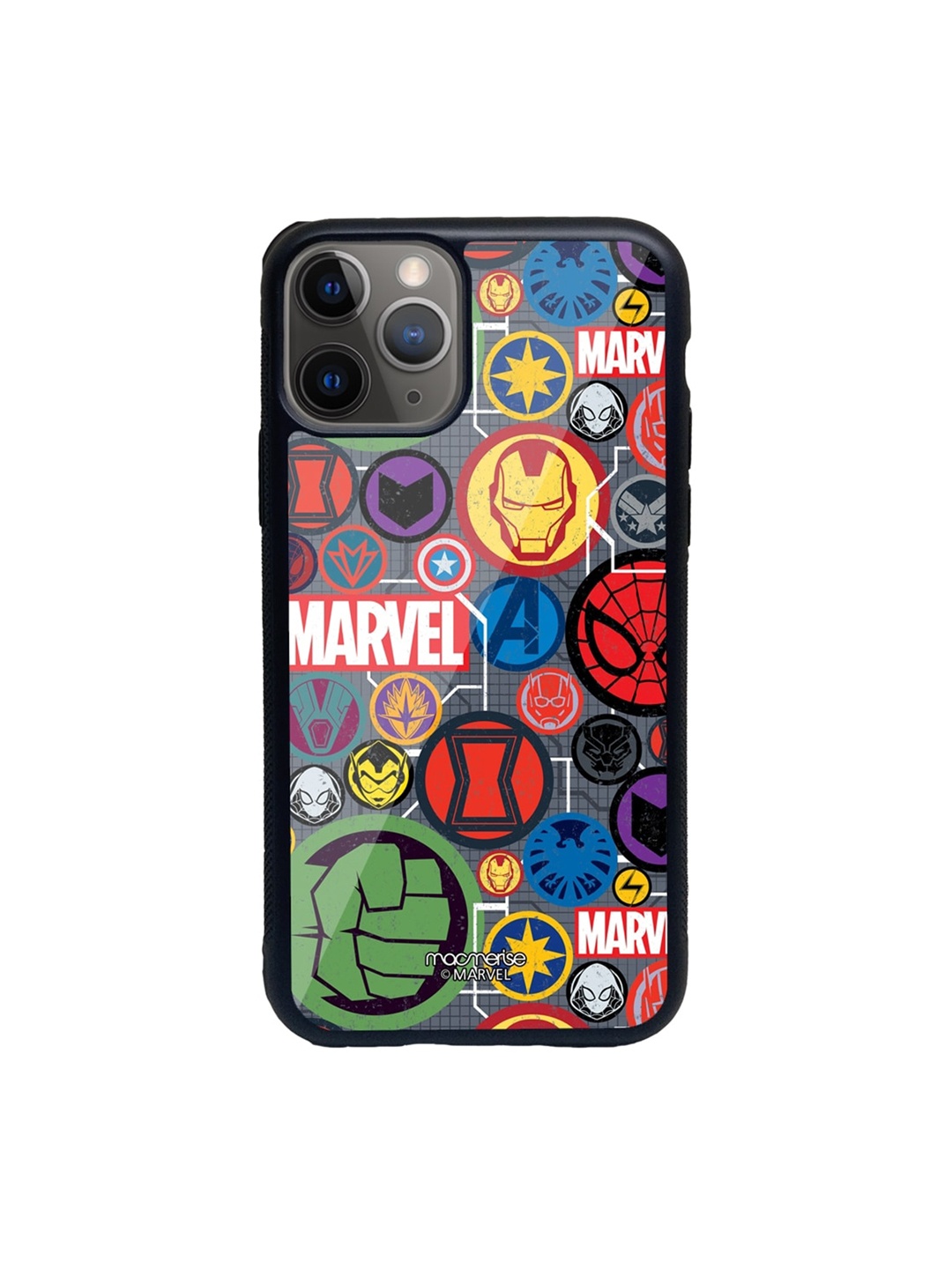 

macmerise Green & Red Marvel Iconic Mashup Printed iPhone 11 Pro Back Case