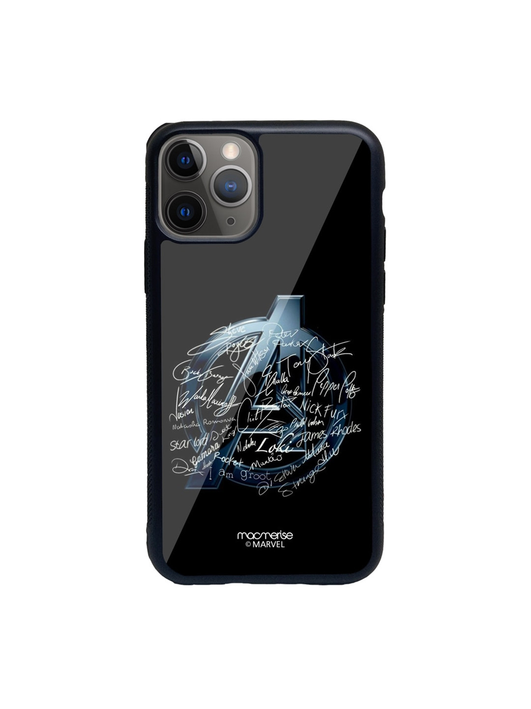 

macmerise Black & Blue Avengers Nostalgia Printed iPhone 11 Pro Back Case