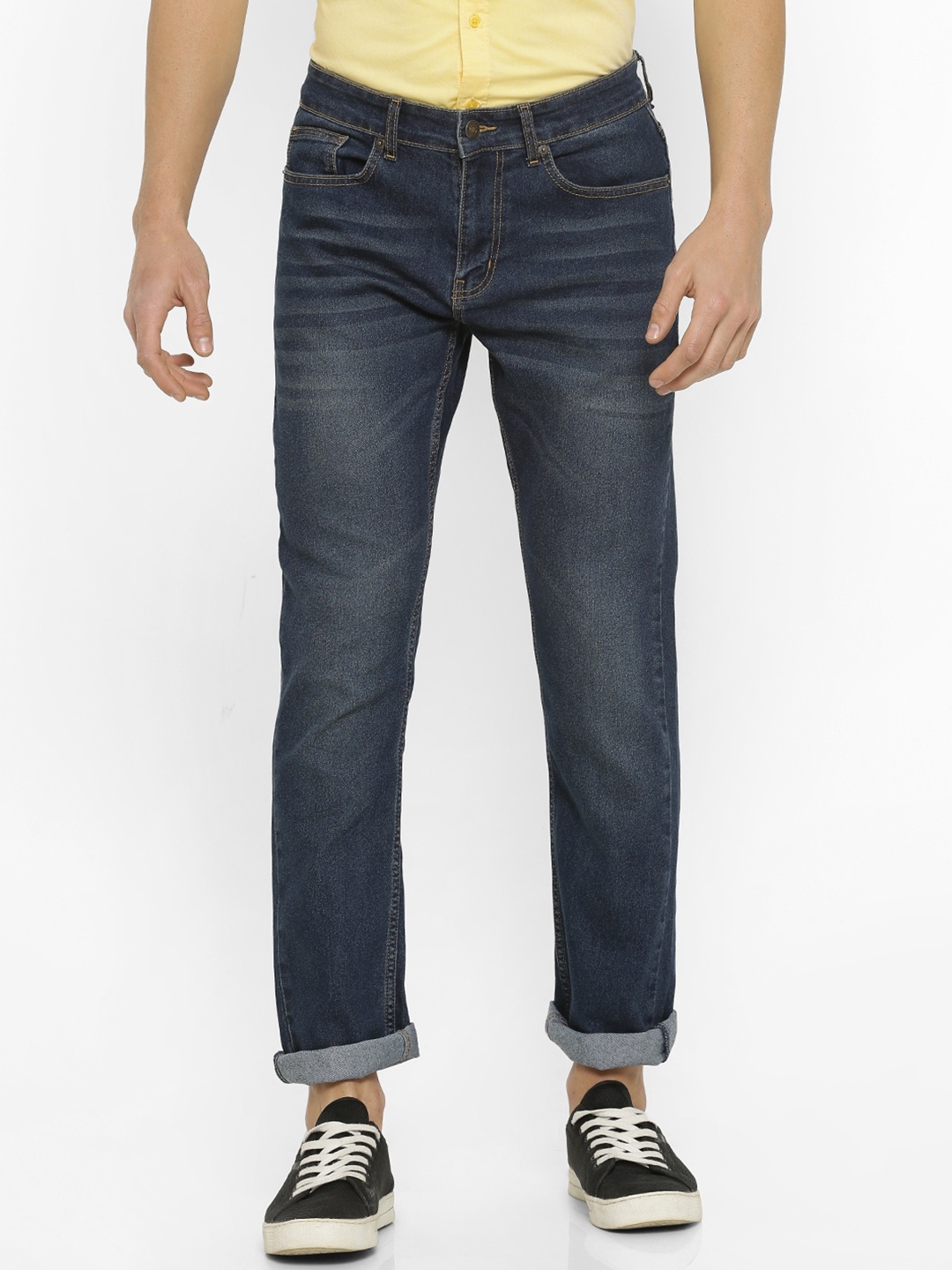 FOREVER 21 Men Blue Regular Fit Jeans