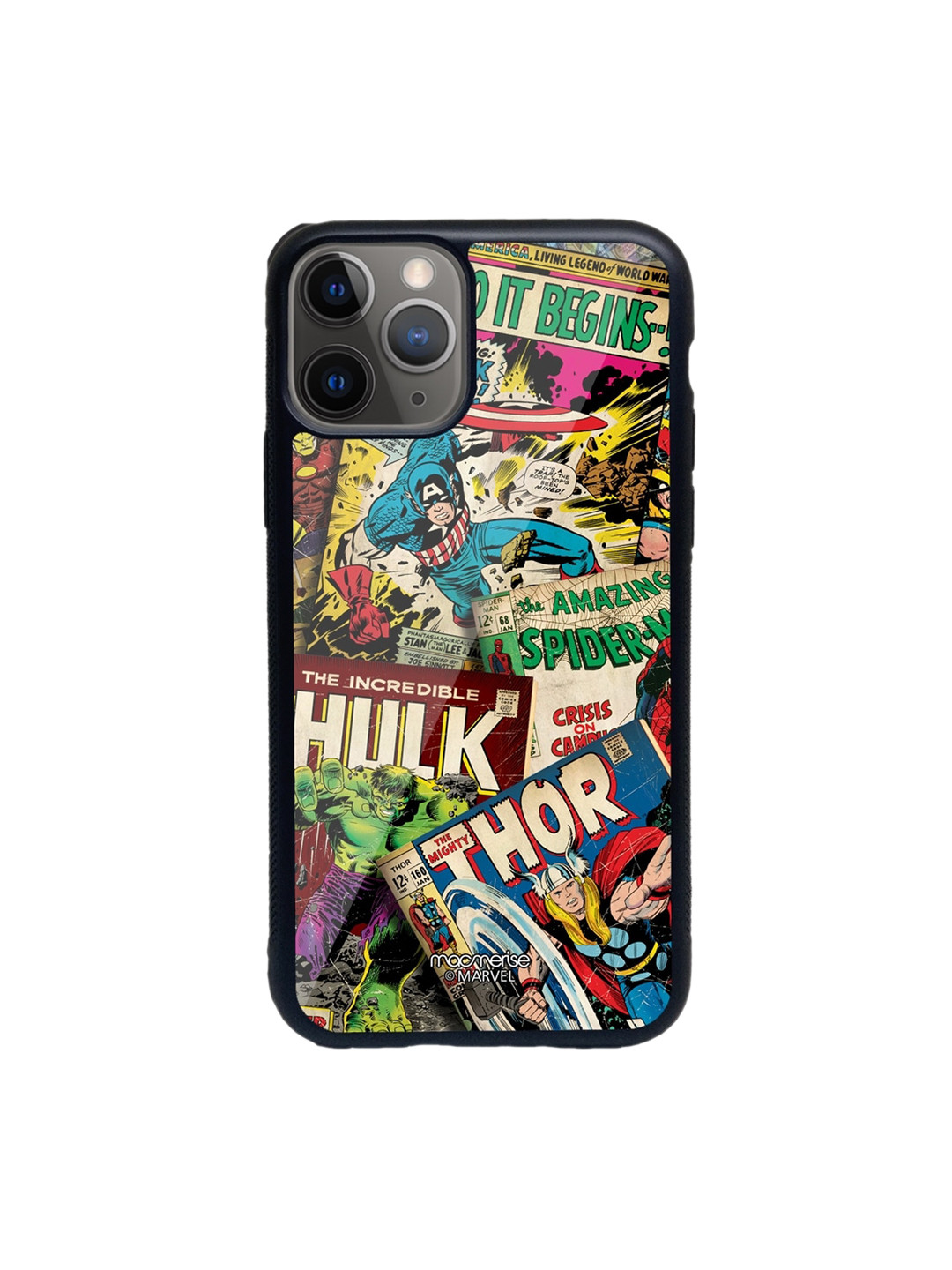 

macmerise Black & Red Marvel Comics Collection iPhone 11 Pro Back Case