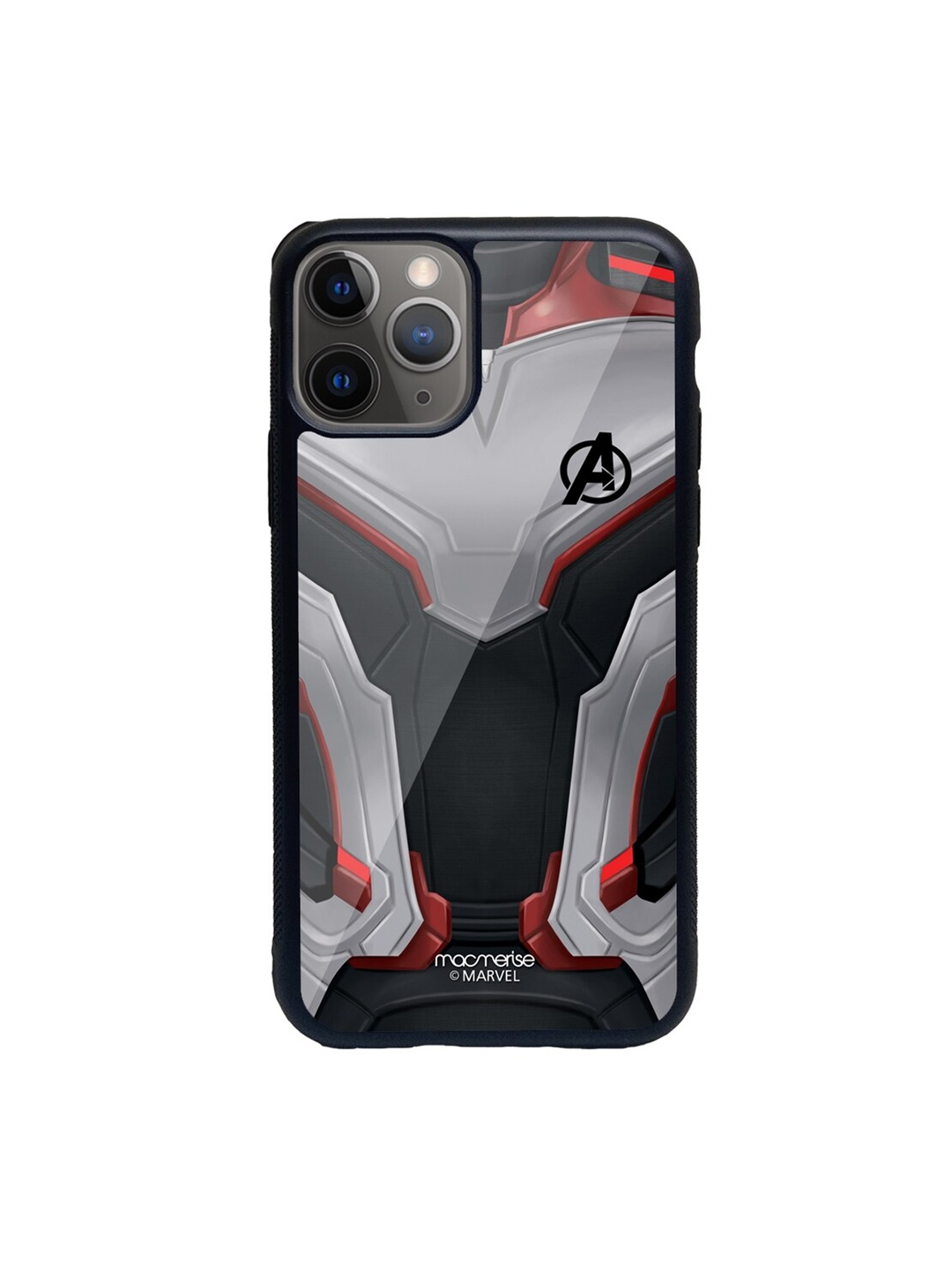 

macmerise Grey & Red Avengers Endgame Suit Pattern iPhone 11 Pro Back Case