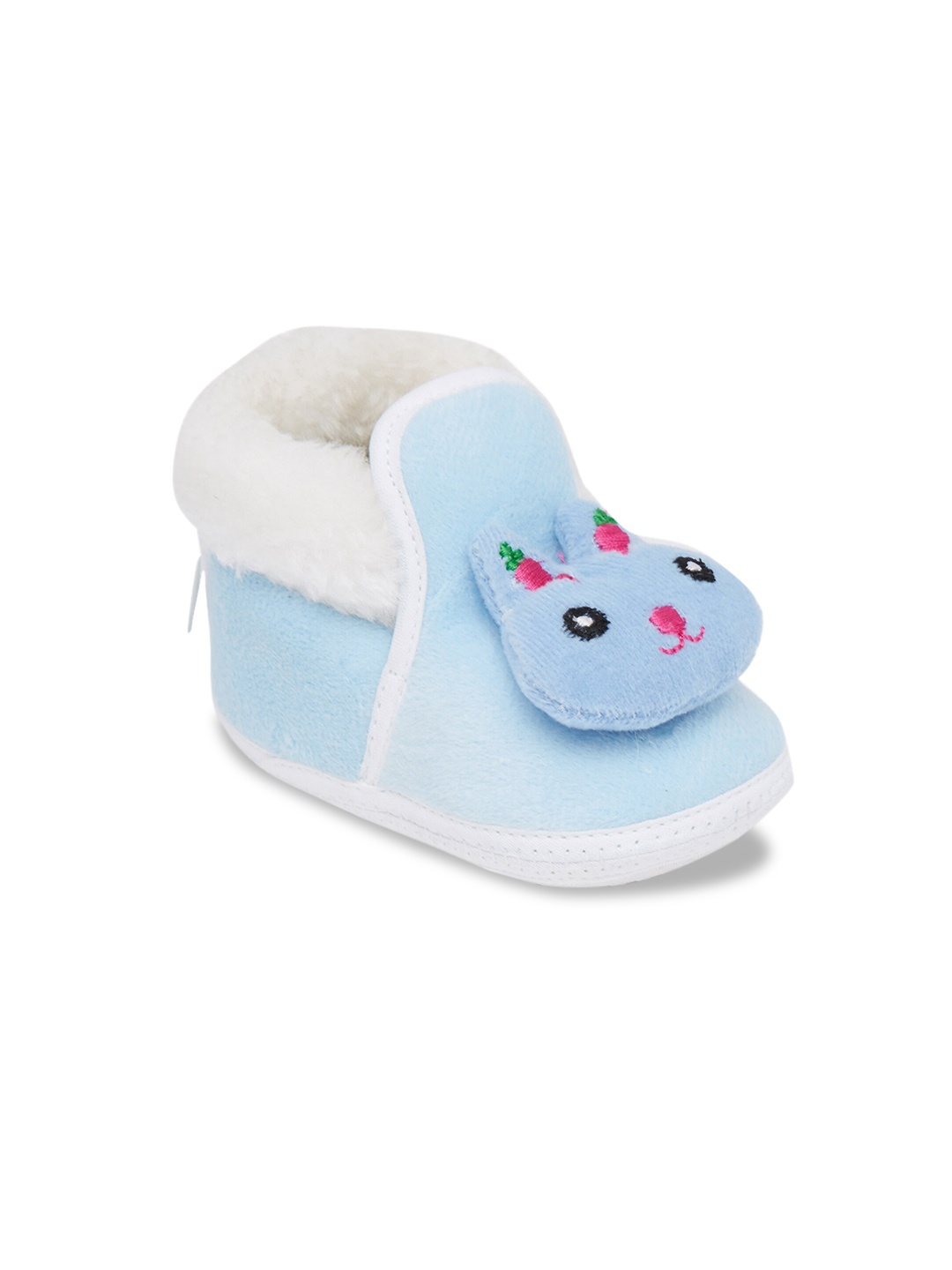 

CHiU Infant Kids Blue & White Printed Booties