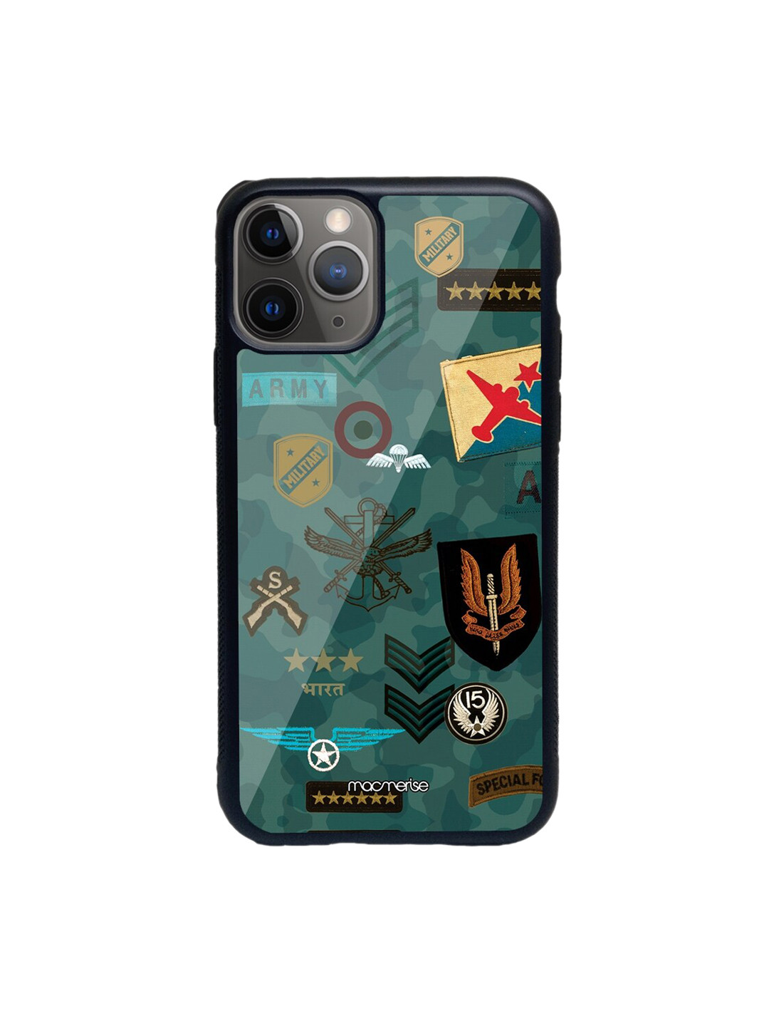 

macmerise Green & Black Roger That Blue Printed iPhone 11 Pro Back Case
