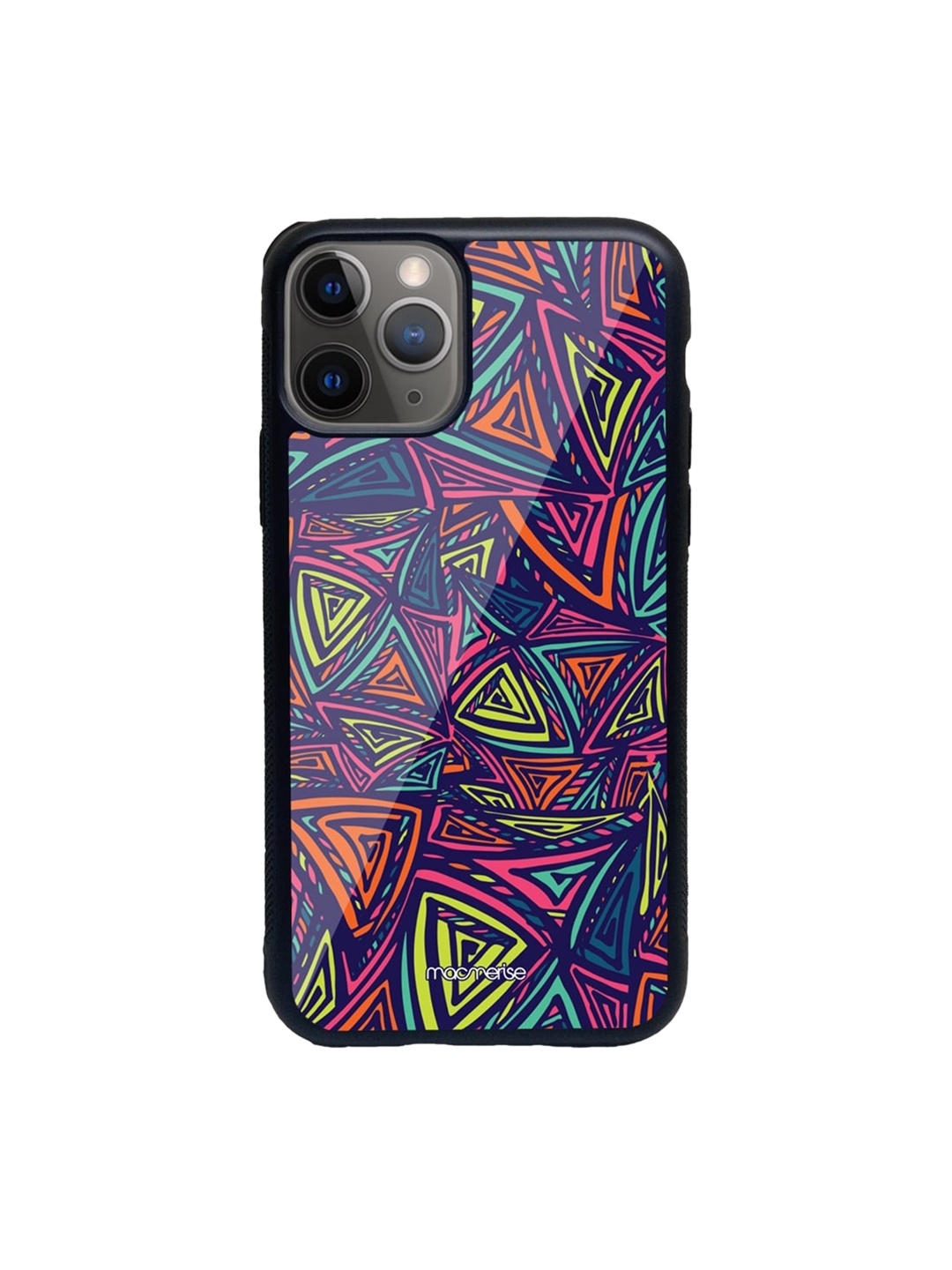 

macmerise Pink & Blue Neon Angles Printed iPhone 11 Pro Phone Case