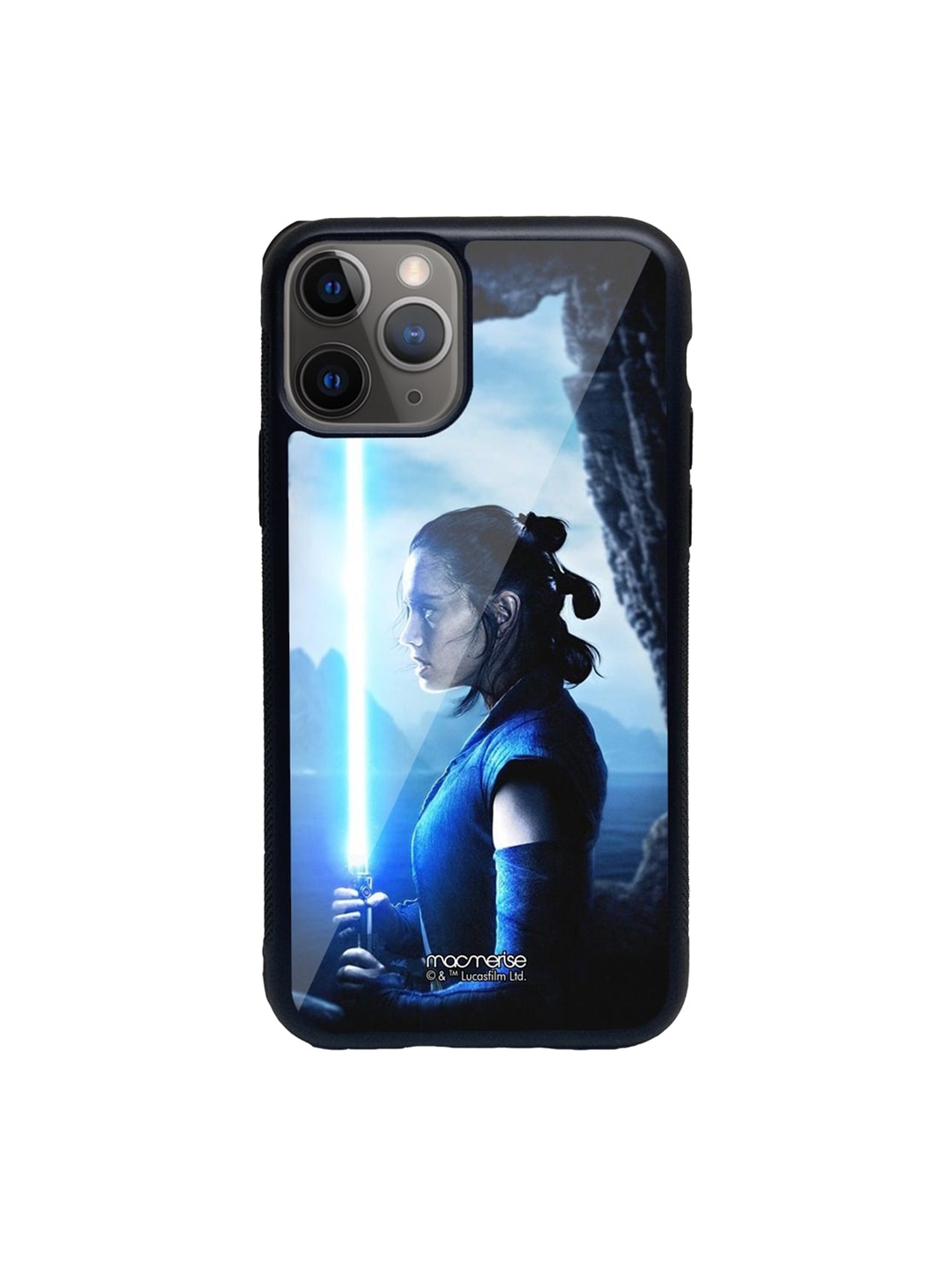 

macmerise Black & Blue Light Saber Printed iPhone 11 Pro Back Case