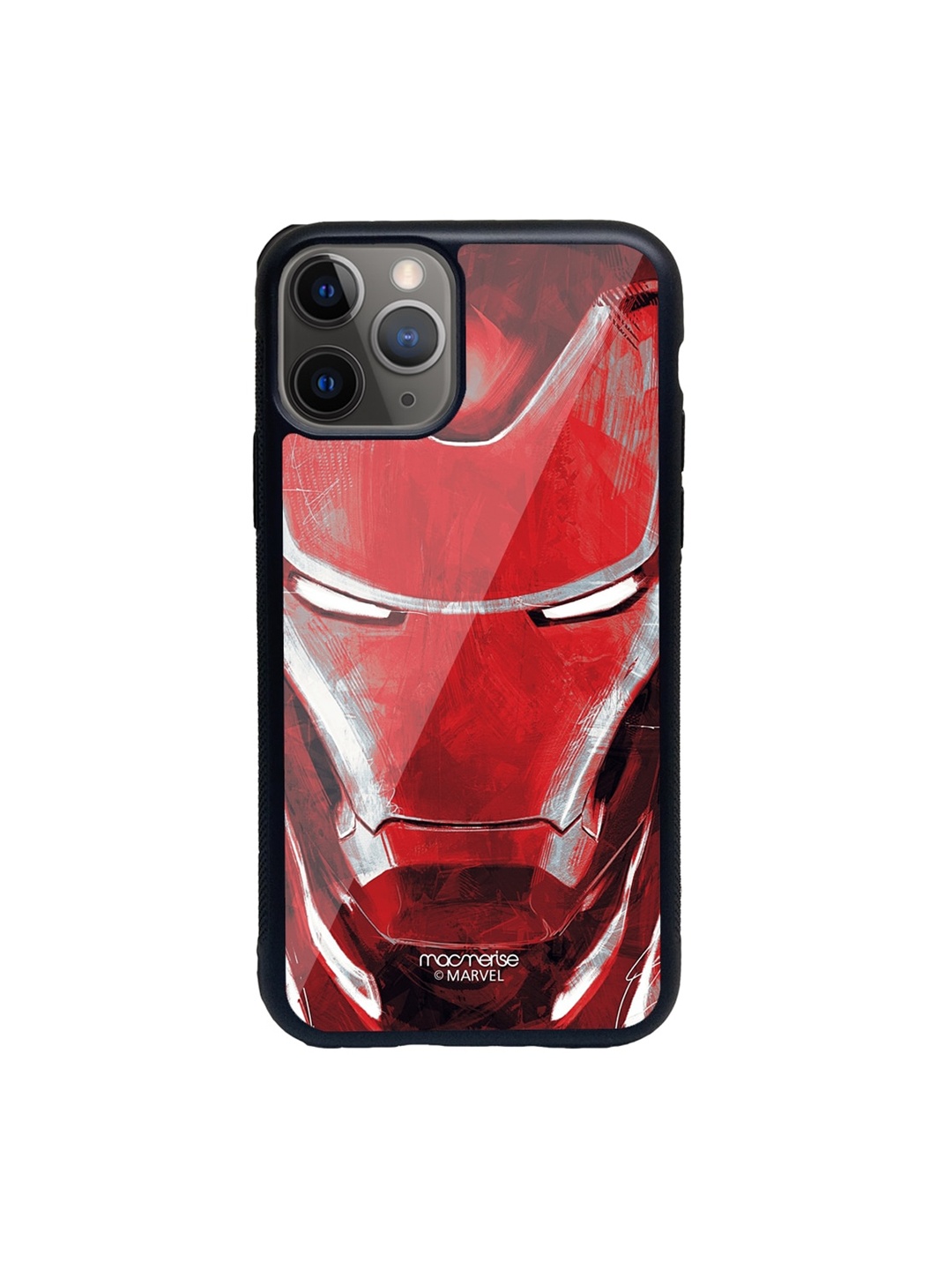 

macmerise Red & Grey Charcoal Art Iron man Printed iPhone 11 Pro Phone case