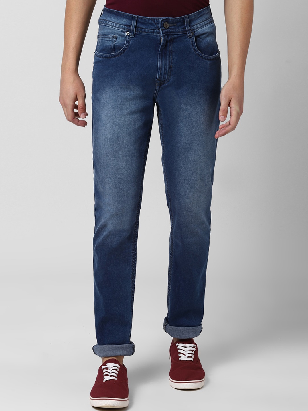 

Peter England Casuals Men Navy Blue Tapered Fit Jeans
