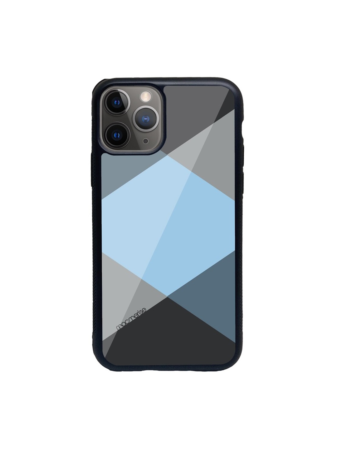 

macmerise Grey & Blue Criss Cross iPhone 11 Pro Back Case