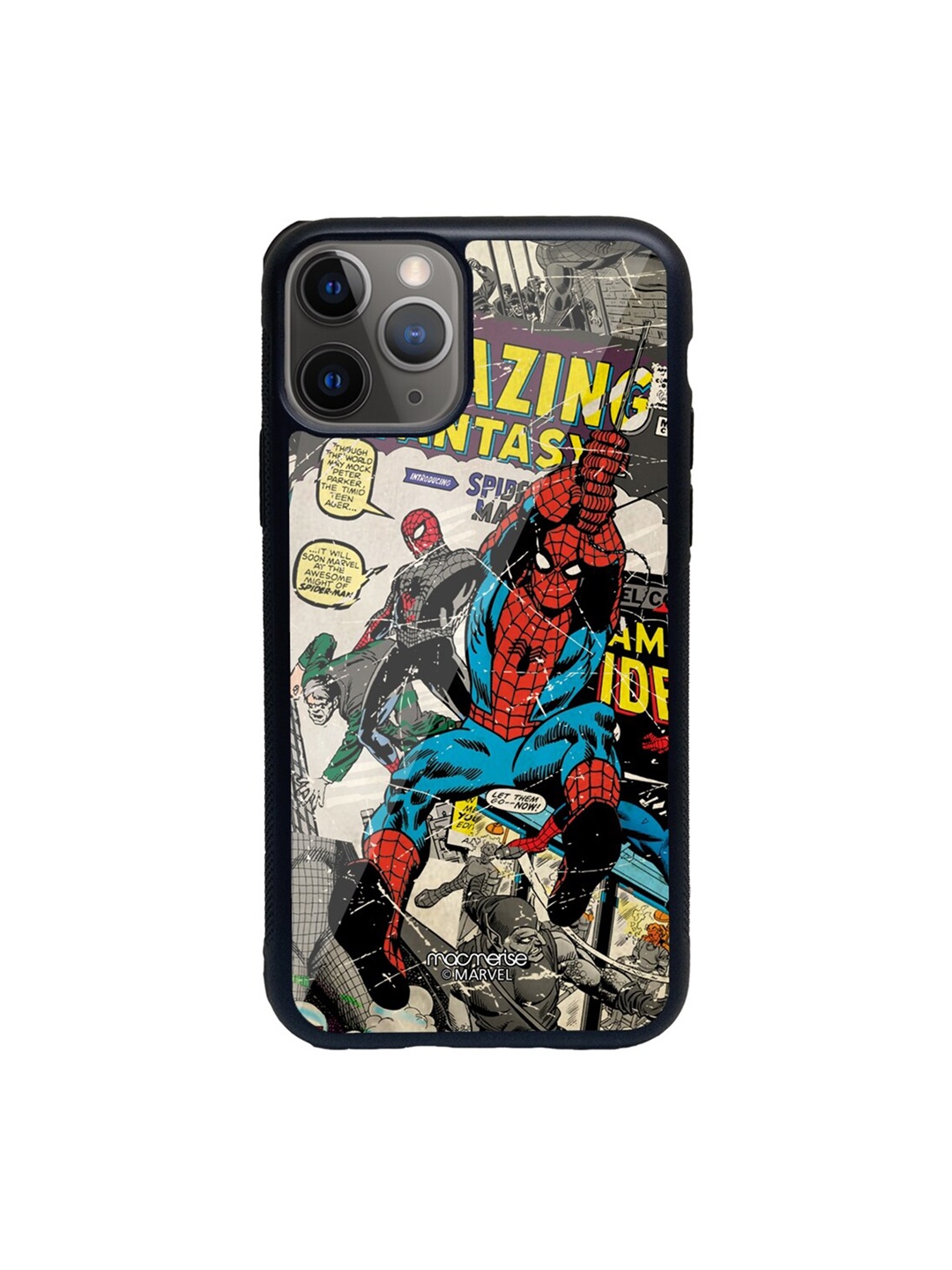 

macmerise Multicoloured Comic Spidey iPhone 11 Pro Back Case, Multi