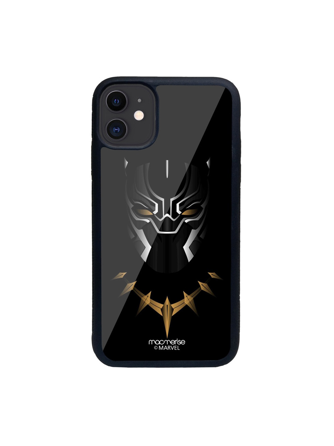 

macmerise Black & Grey Minimalistic Black Panther Printed iPhone 11 Back Case