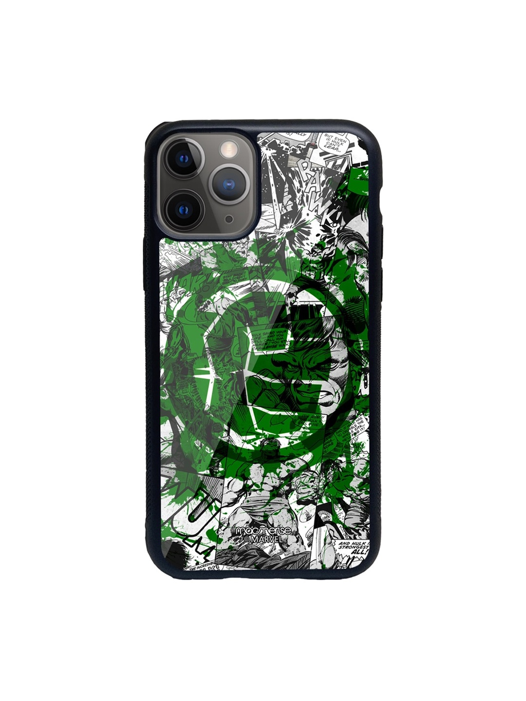 

macmerise Green & Grey Splash Out Hulk Fist Pattern iPhone 11 Pro Back Case
