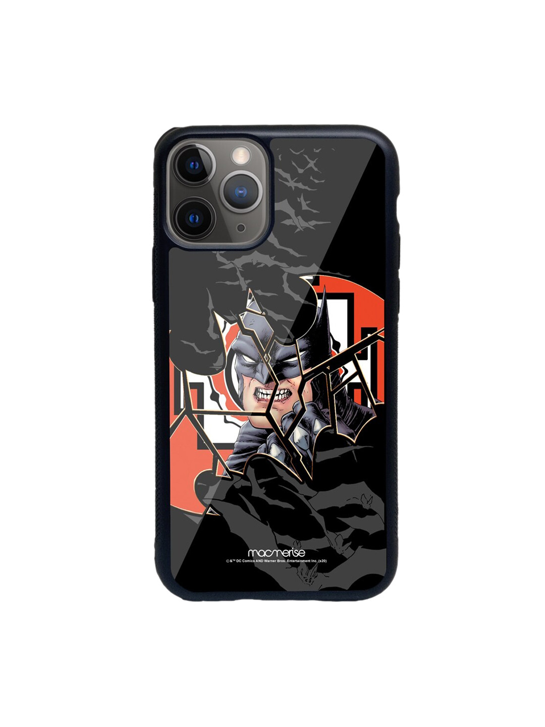

macmerise Black & Red Angry Bat Glass iPhone 11 Pro Phone Case