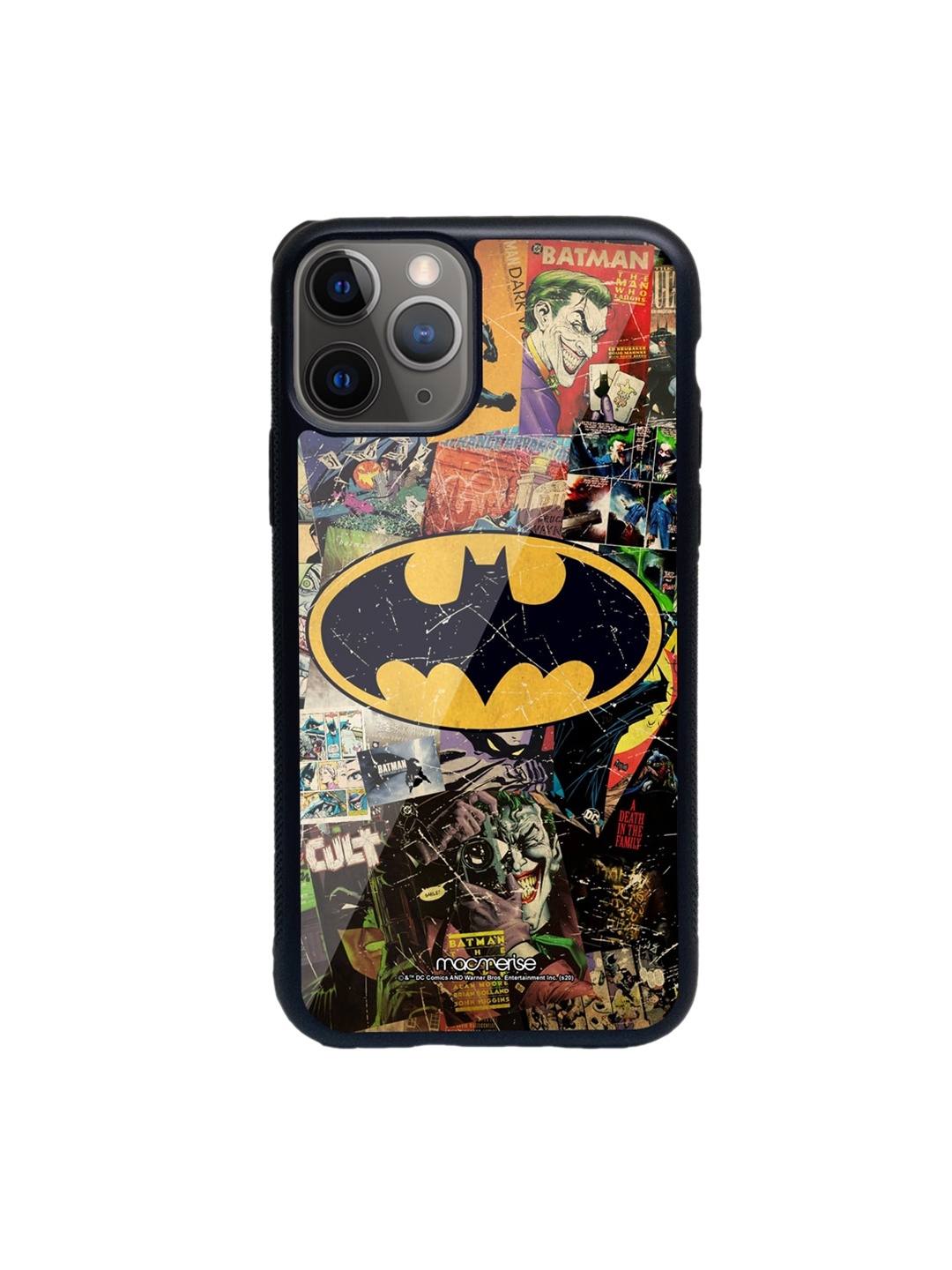 

macmerise Black & Yellow Comic Bat iPhone 11 Pro Back Case