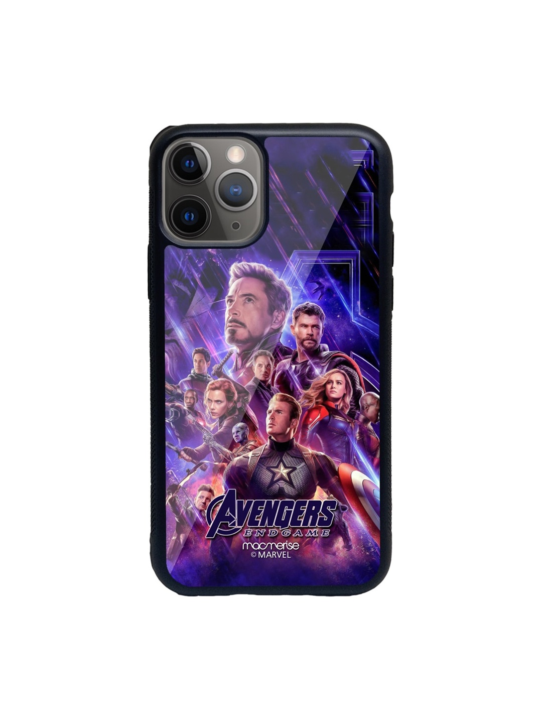 

macmerise Black & Blue Avengers Endgame Poster iPhone 11 Pro Back Case