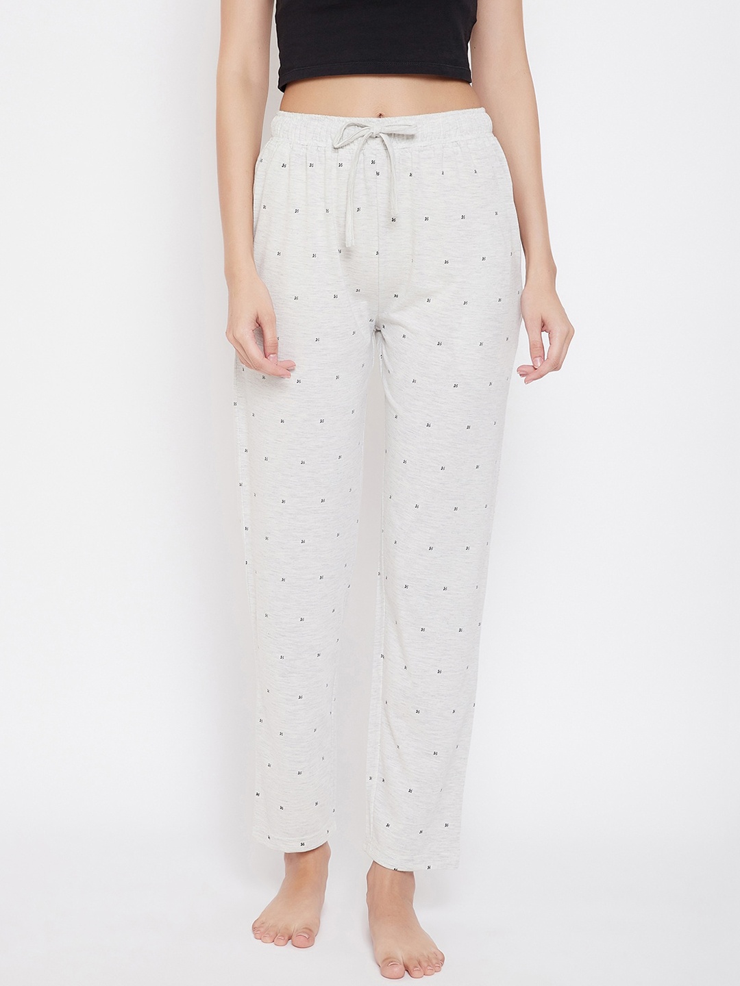 

Okane Women Grey & Black Printed Lounge Pants