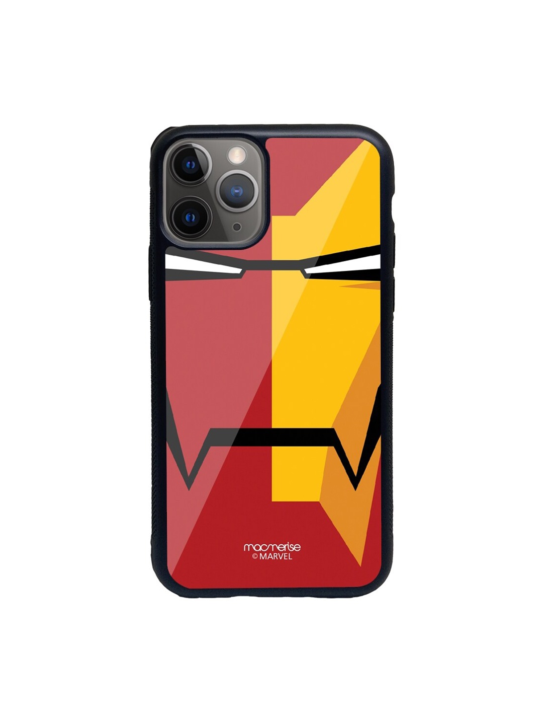 

macmerise Red & Yellow Face Focus Ironman Printed iPhone 11 Pro Back Case