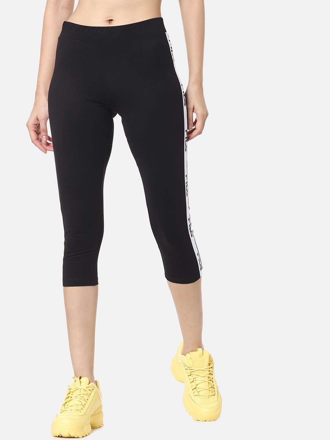 

FILA Women Black Solid IDA Tights