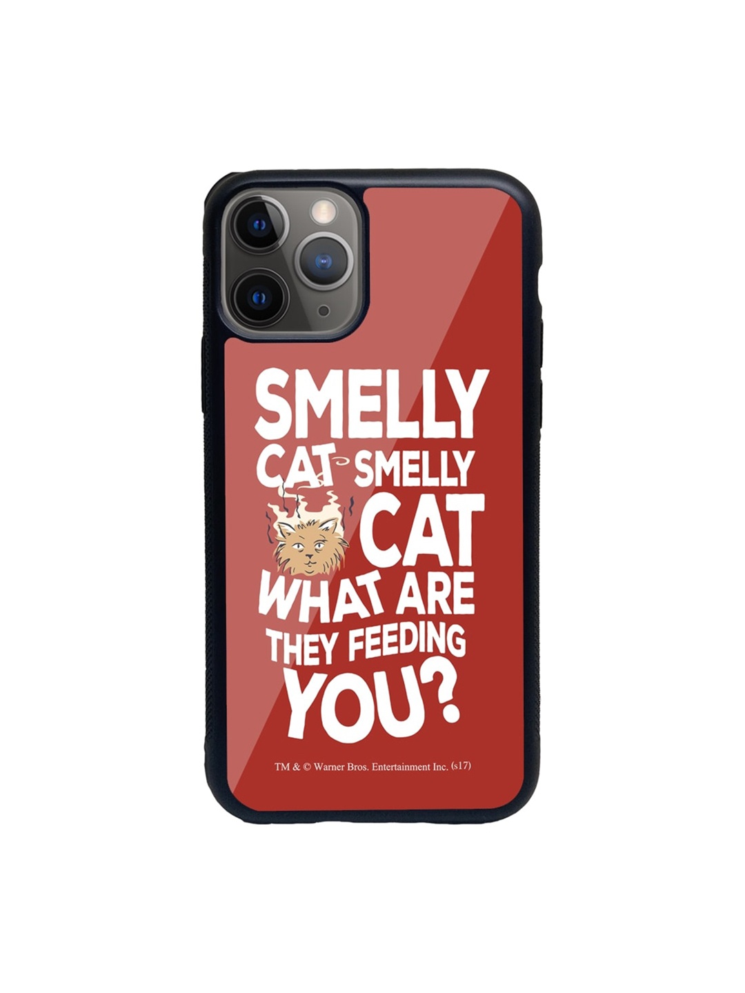 

macmerise Red & White Friends Smelly Cat Pattern iPhone 11 Pro Back Case