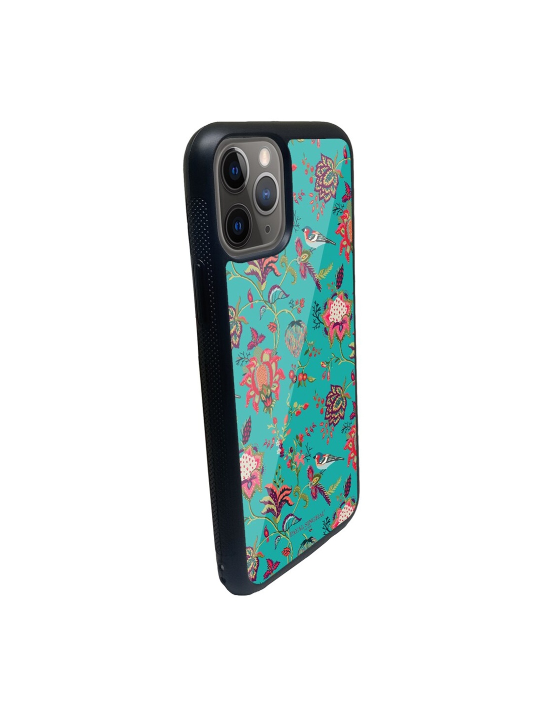 

macmerise Teal Blue & Pink Payal Singhal Chidiya Pattern iPhone 11 Pro Back Case