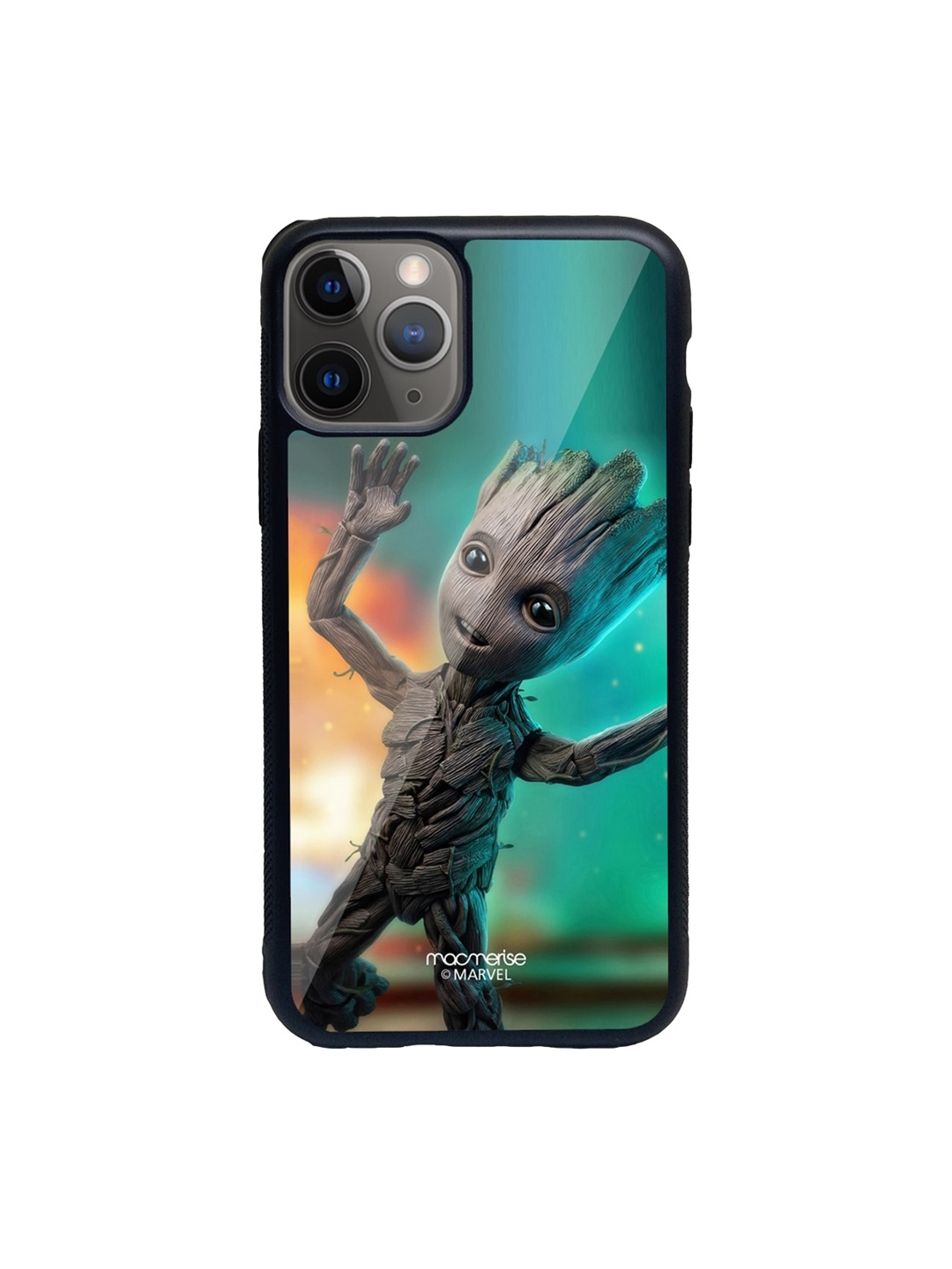 

macmerise Sea-Green & Yellow Baby Groot Dance Printed iPhone 11 Pro Back Case