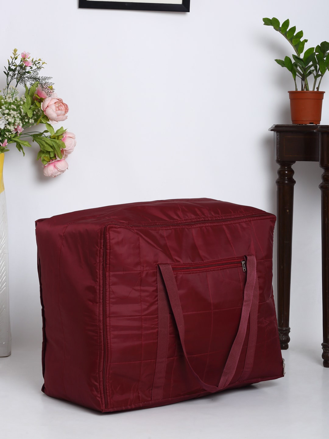 

HOSTA HOMES Maroon Solid Attachi Storage Bag Organizer