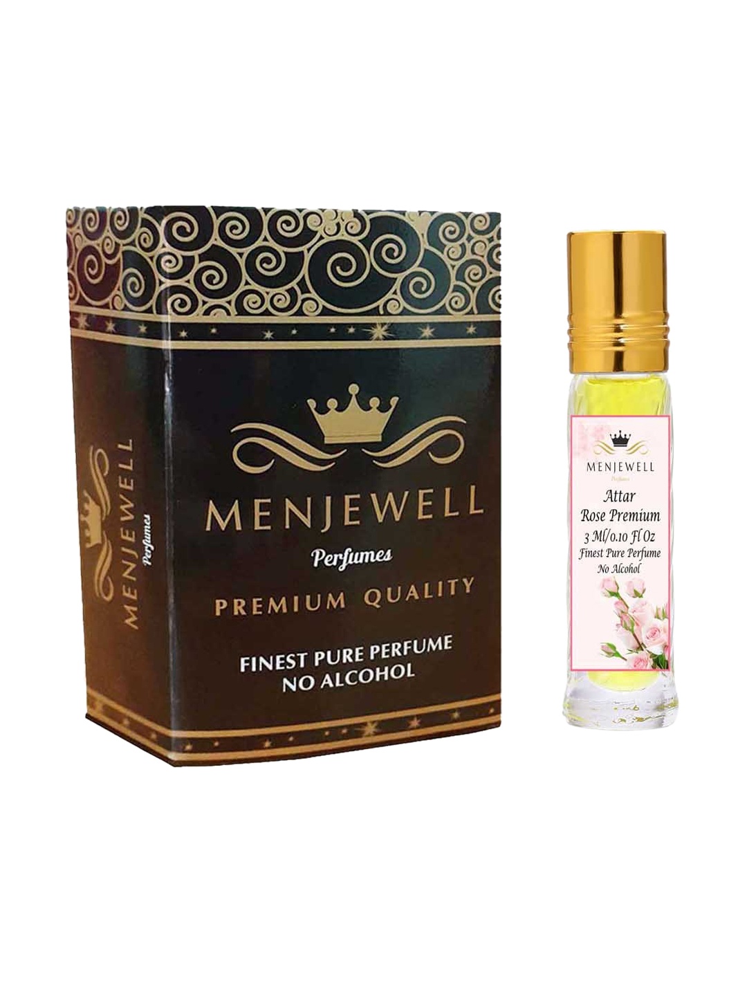 

Menjewell Fragrances Rose Premium Perfume Attar For Men & Women - 3 ml, Yellow