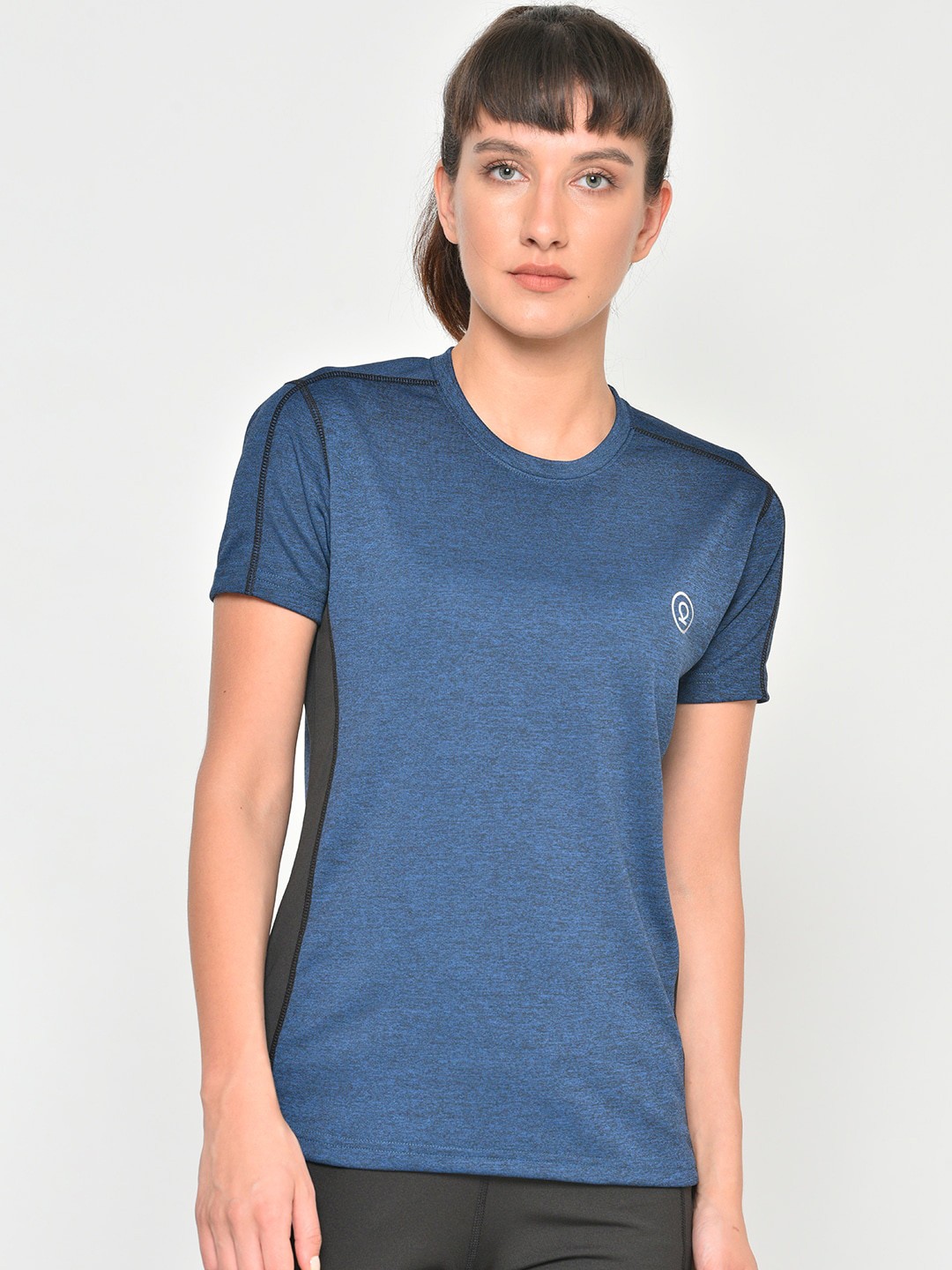

CHKOKKO Women Blue Training or Gym T-shirt