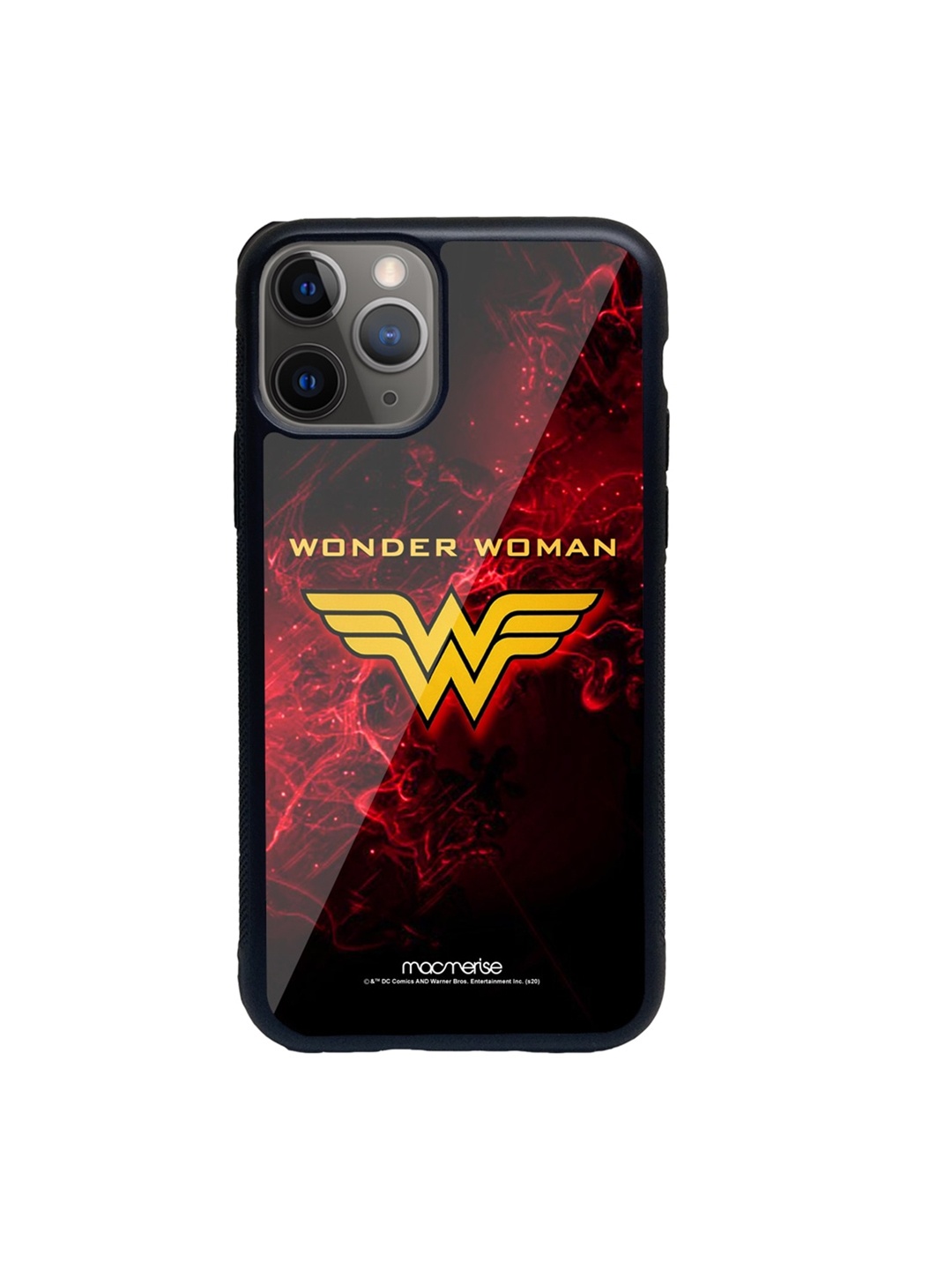 

macmerise Maroon & Yellow Emblem Wonder Woman Glass iPhone 11 Pro Phone Case