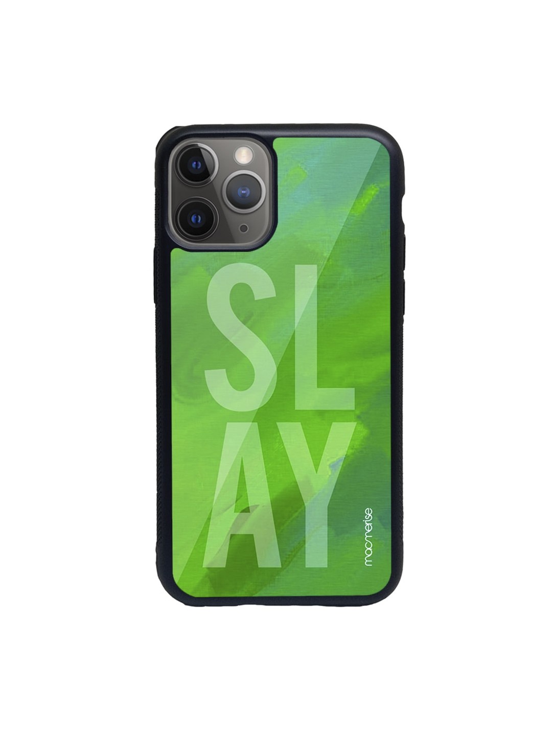 

macmerise Black & Green SLAY Printed iPhone 11 Pro Back Case