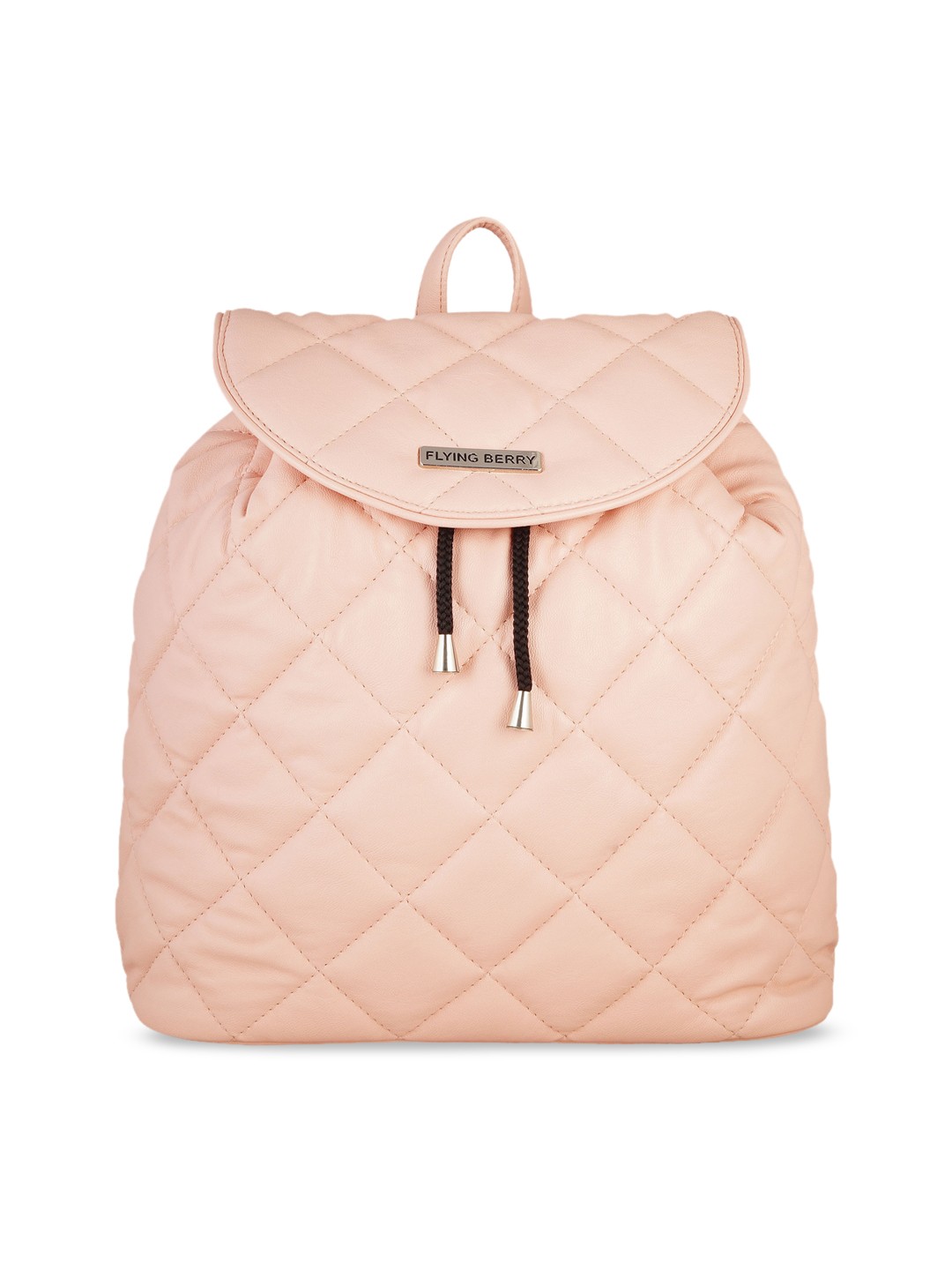 

FLYING BERRY Women Peach-Coloured Backpacks with Compression Straps