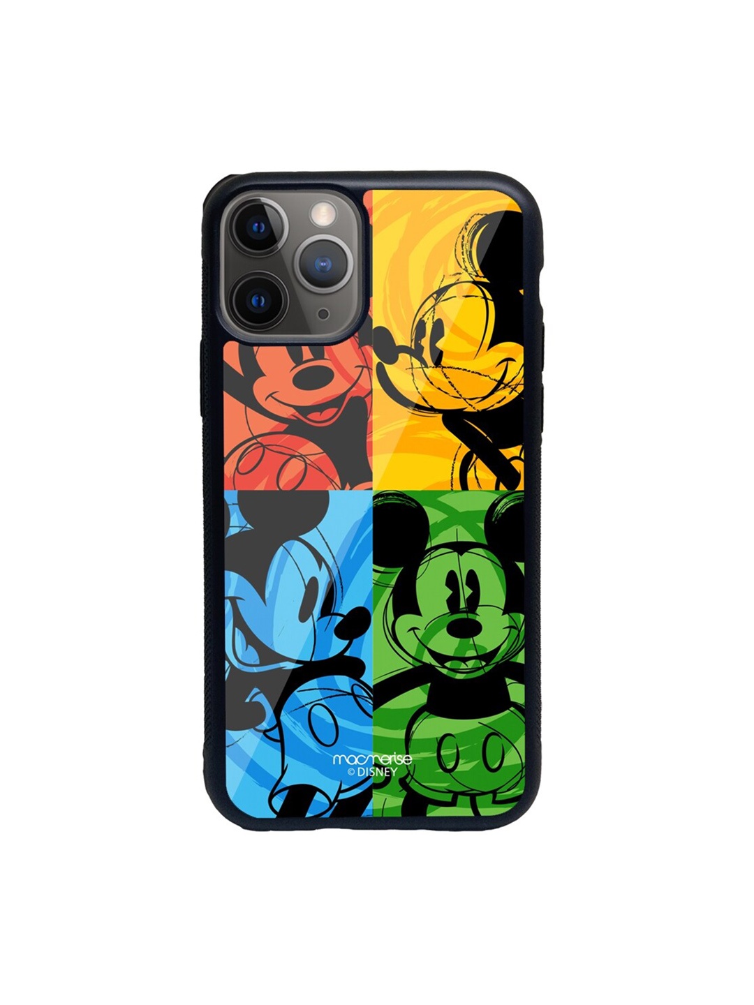 

macmerise Yellow & Black Shades Of Mickey Glass iPhone 11 Pro Phone Case