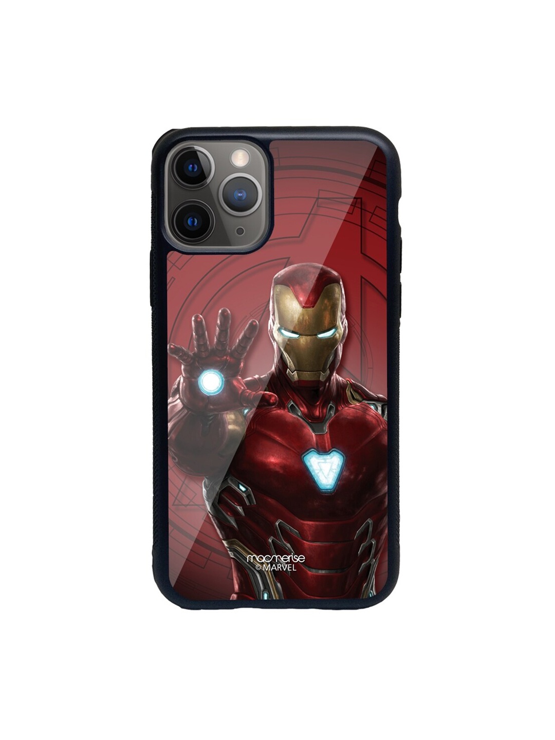 

macmerise Maroon & Gold-Toned Iron Man Mark L Armor Glass iPhone 11 Pro Phone Case