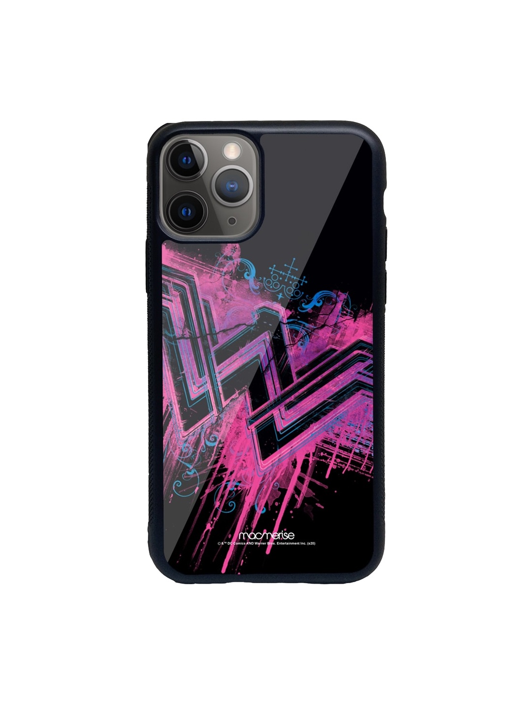 

macmerise Black & Pink Wonder Woman Splatter Printed iPhone 11 Pro Back Case