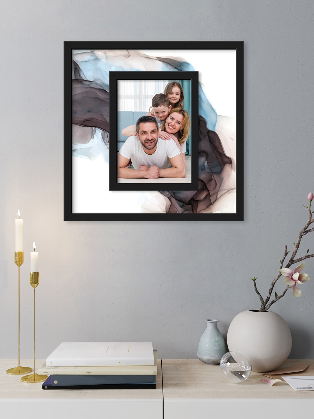 RANDOM Black & White Printed Fancy Individual Photo Frames