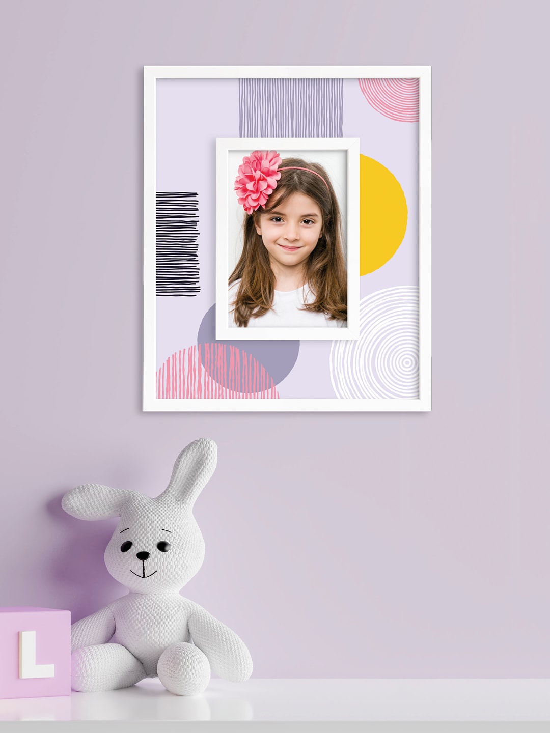 

RANDOM White Printed Photo Frame