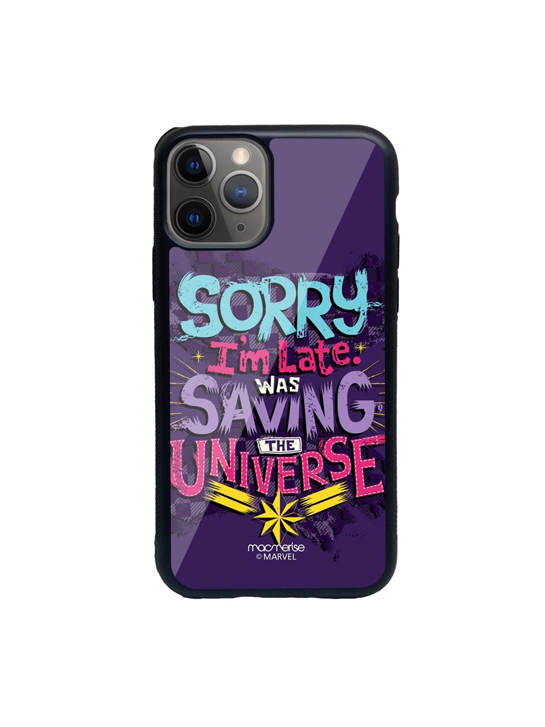 

macmerise Purple & Pink Saving The Universe Printed iPhone 11 Pro Back Case